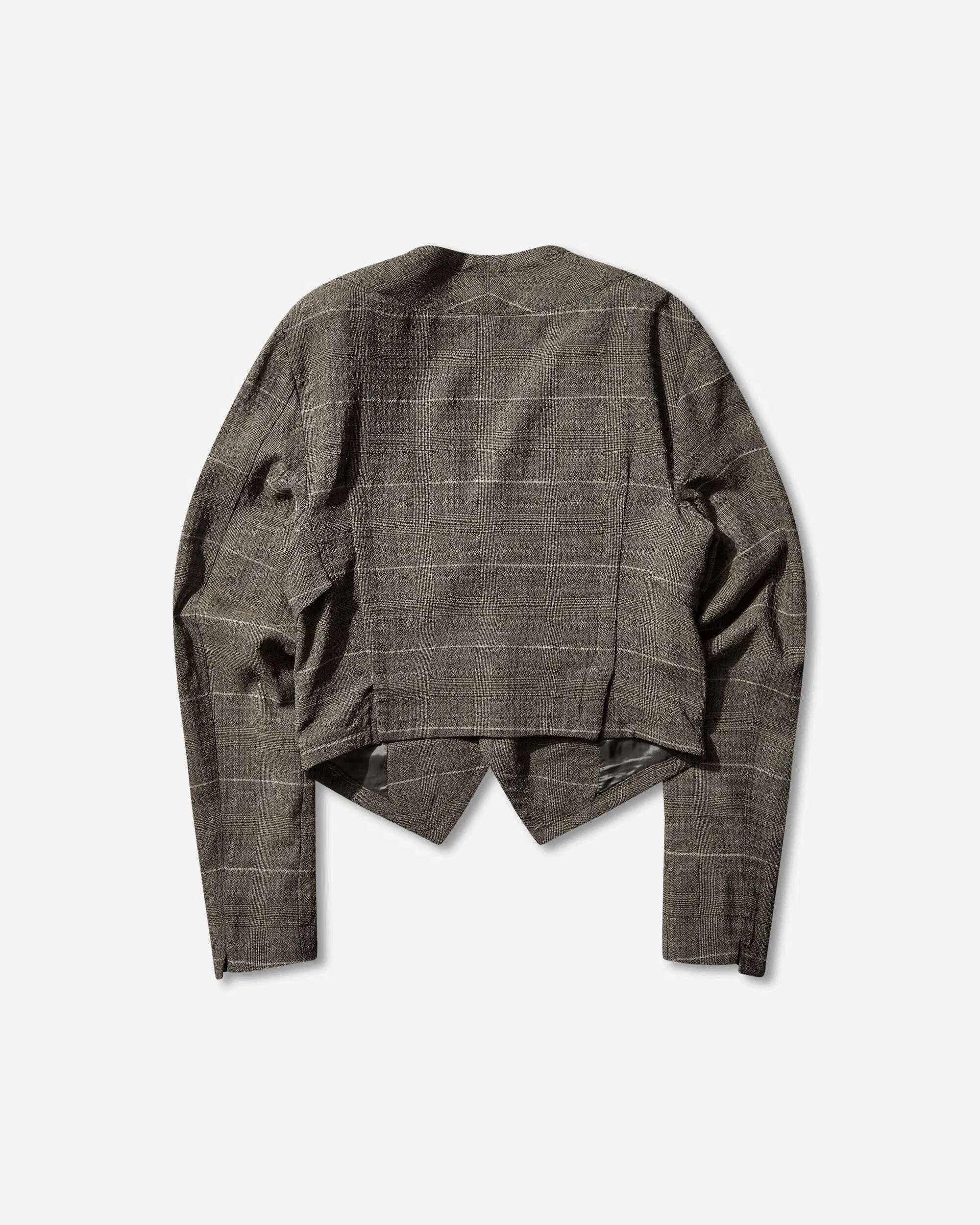 Kiko Kostadinov Men's Andras Tailored Jacket Taupe Check
