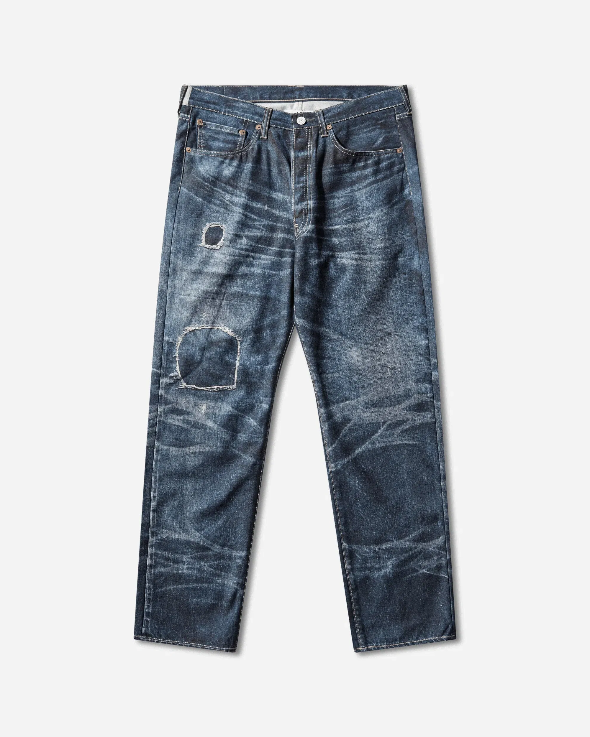 Junya Watanabe MAN Men's New Manual Printed Denim Pants Indigo