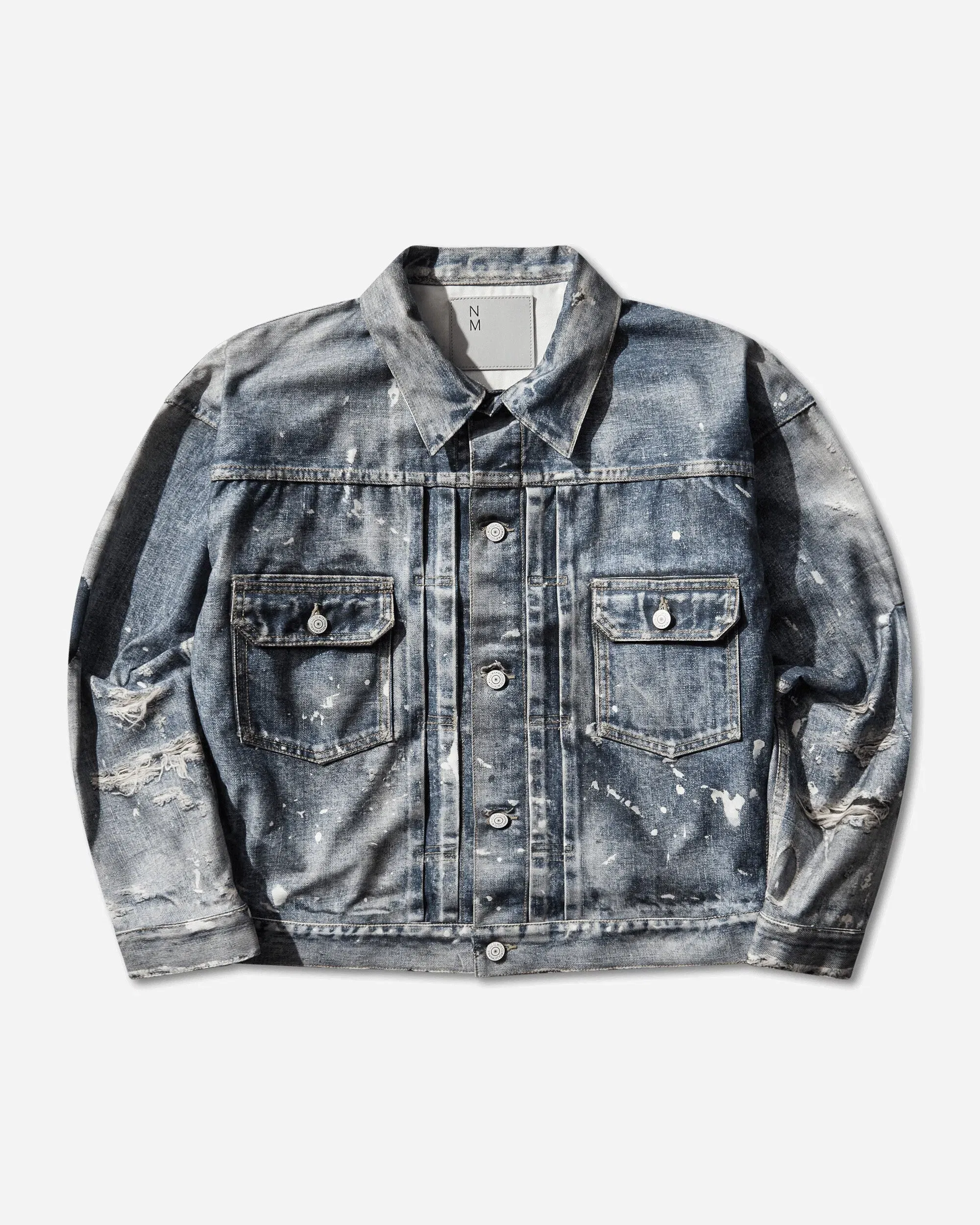 Junya Watanabe MAN Men's New Manual Printed Denim Jacket Indigo