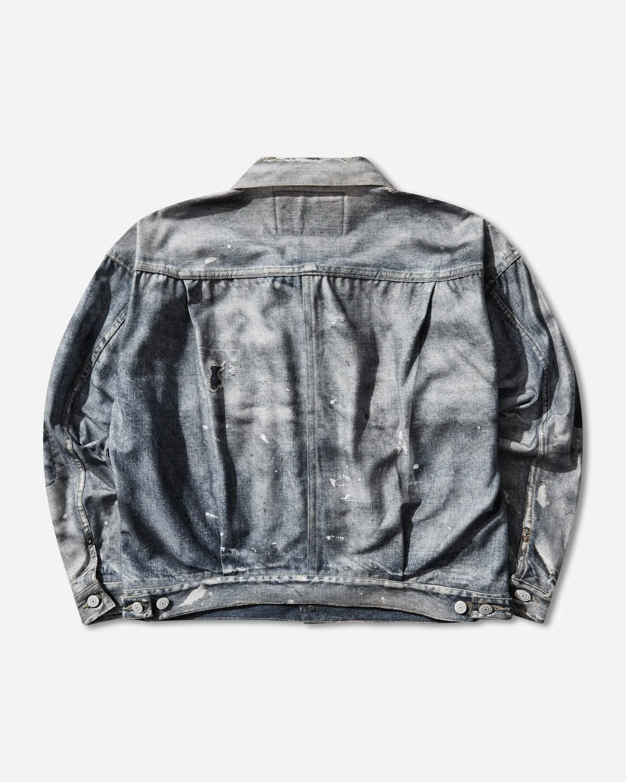 Junya Watanabe MAN Men's New Manual Printed Denim Jacket Indigo
