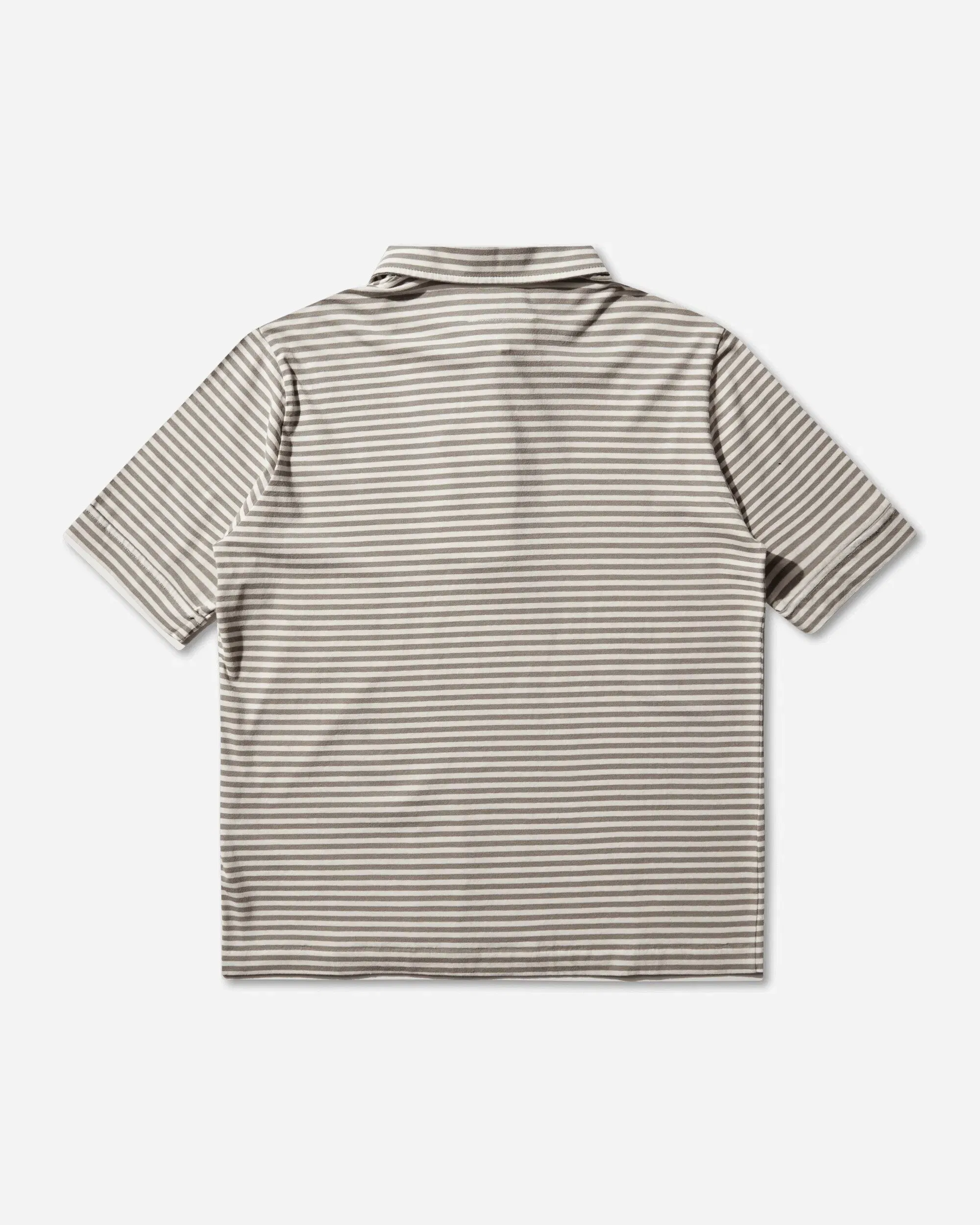 MM6 Maison Margiela Men's Striped Polo Shirt Beige / Off White