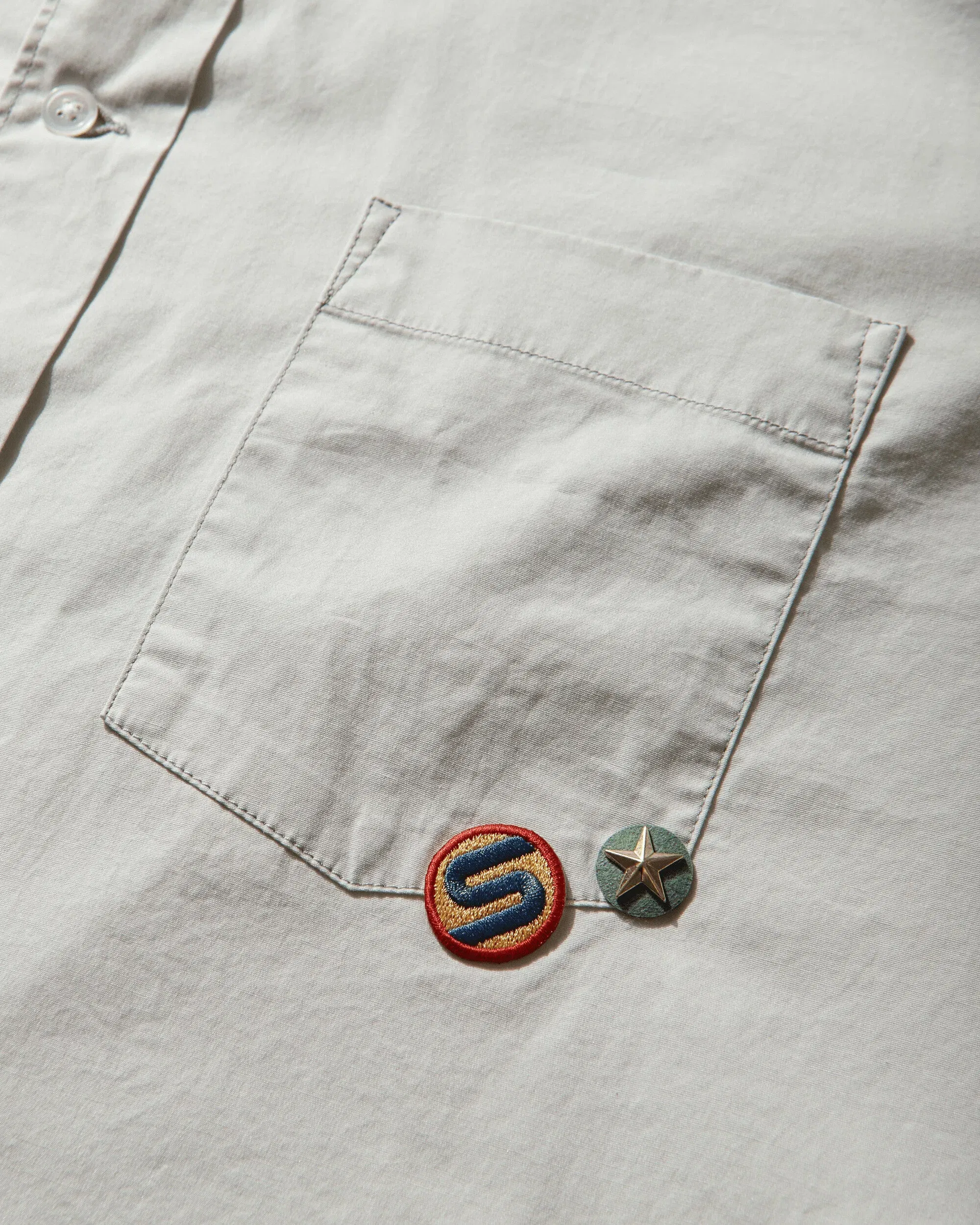 Silas Men's Camp Shirt Off White