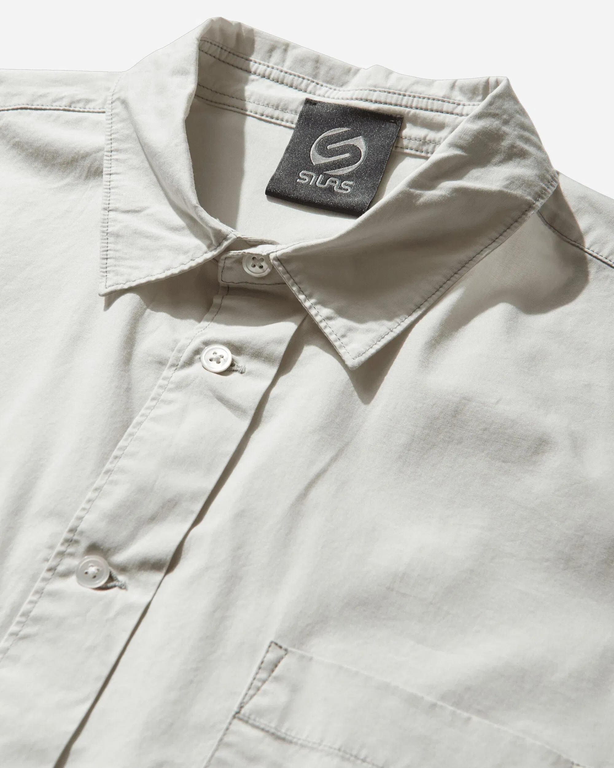 Silas Men's Camp Shirt Off White