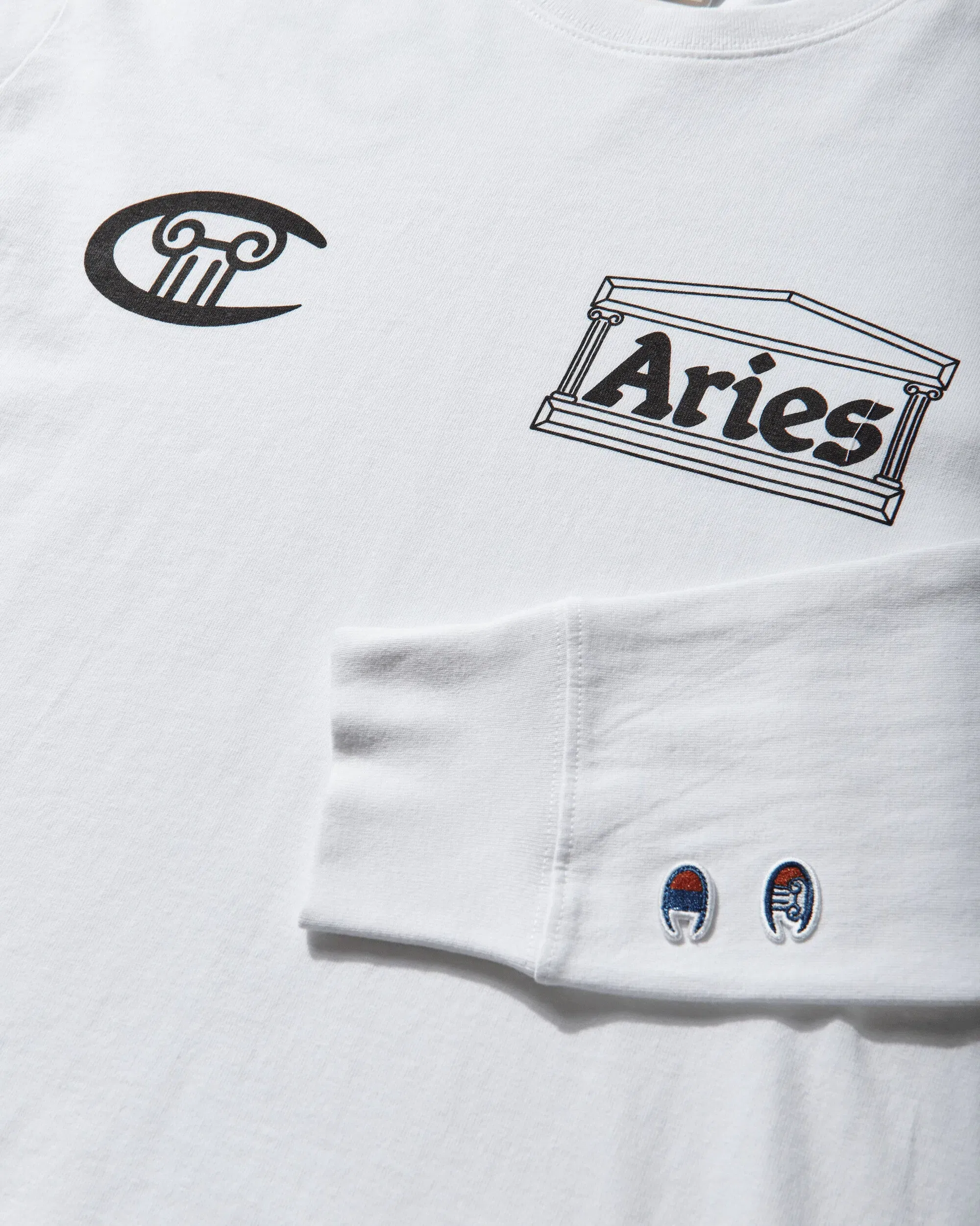 Champion Aries Sponsor Longsleeve T-Shirt White