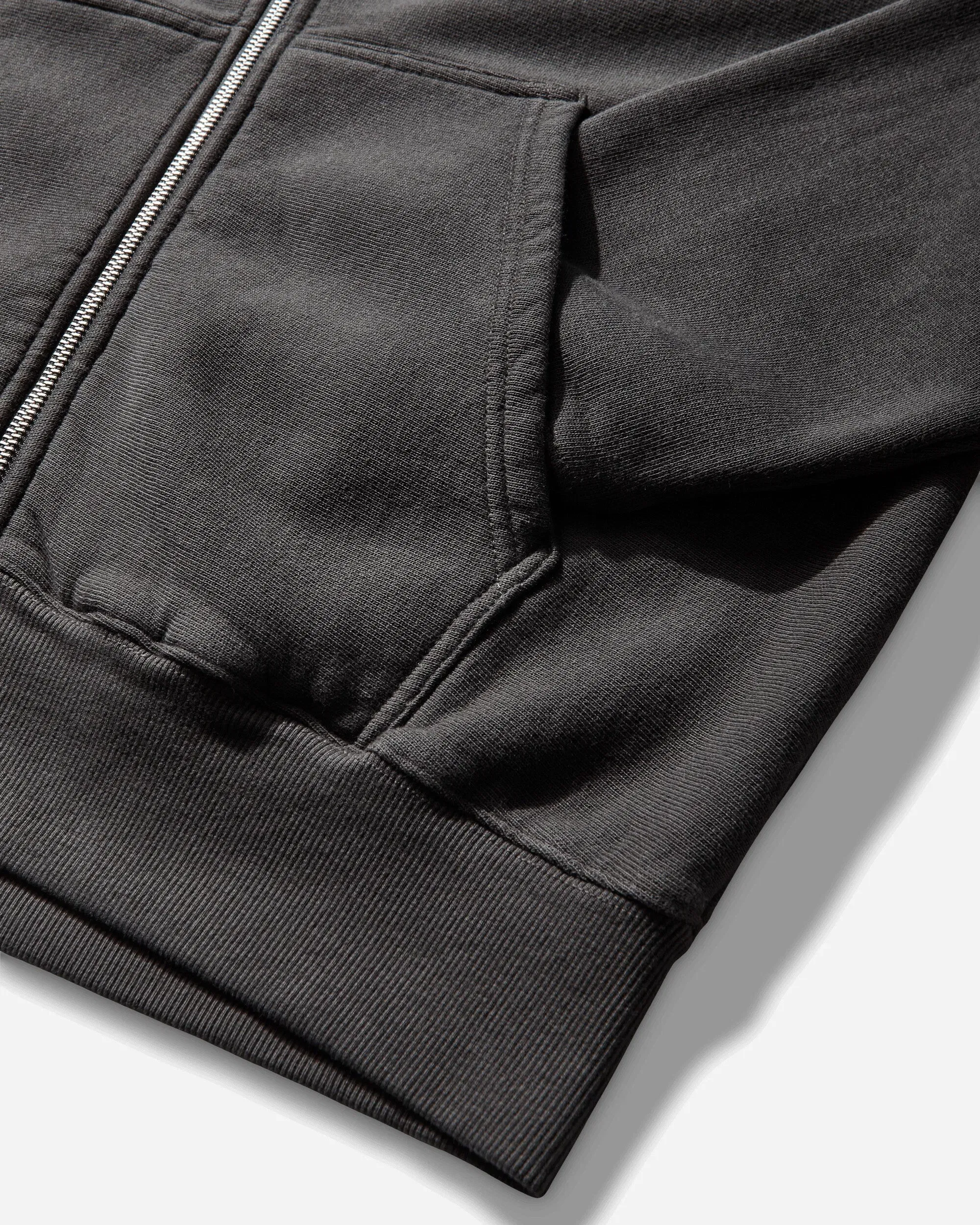 Stussy Surf Size Garment Dyed Zip Hoodie Faded Black