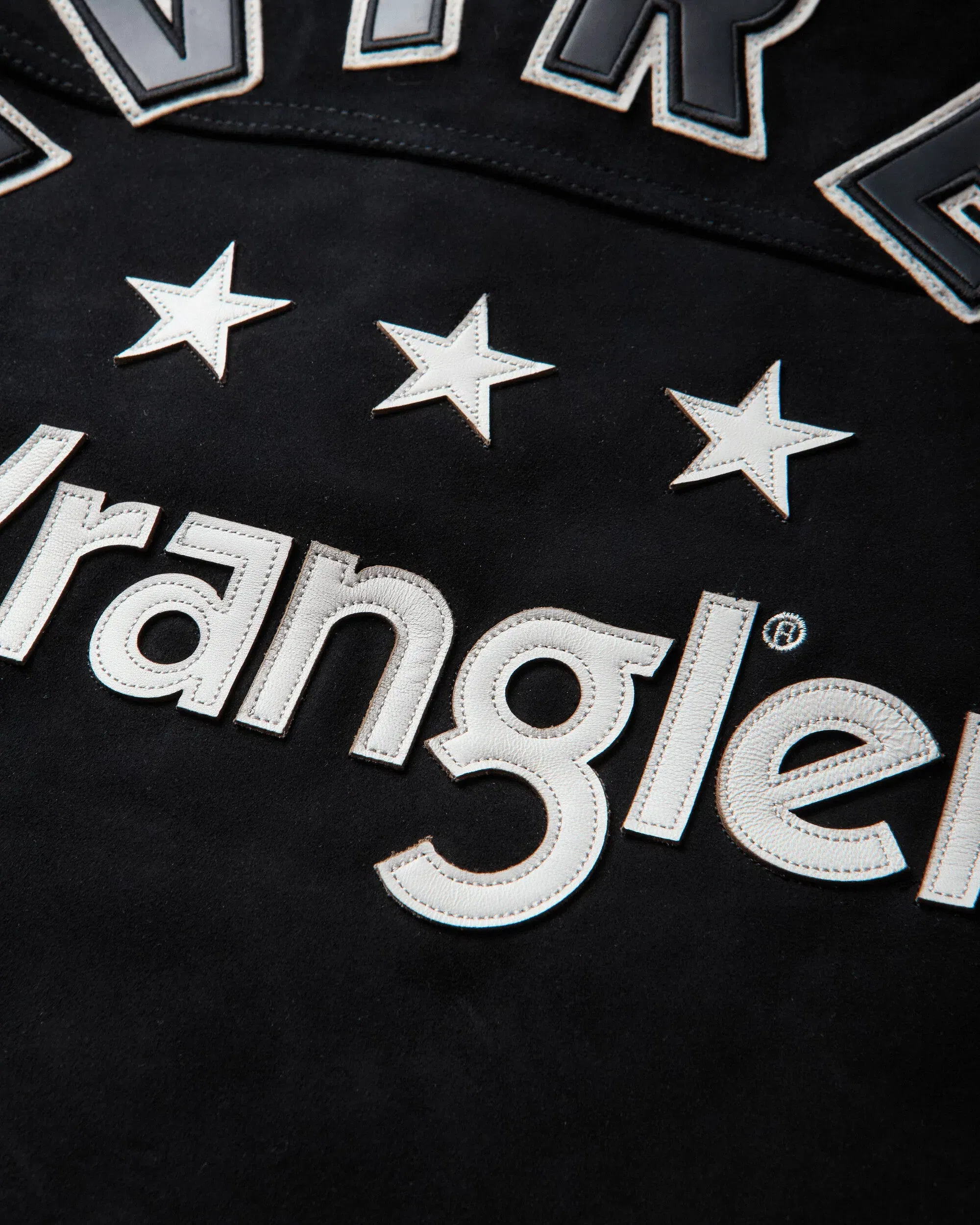 Wrangler Men's Avirex Suede Trucker Jacket Black