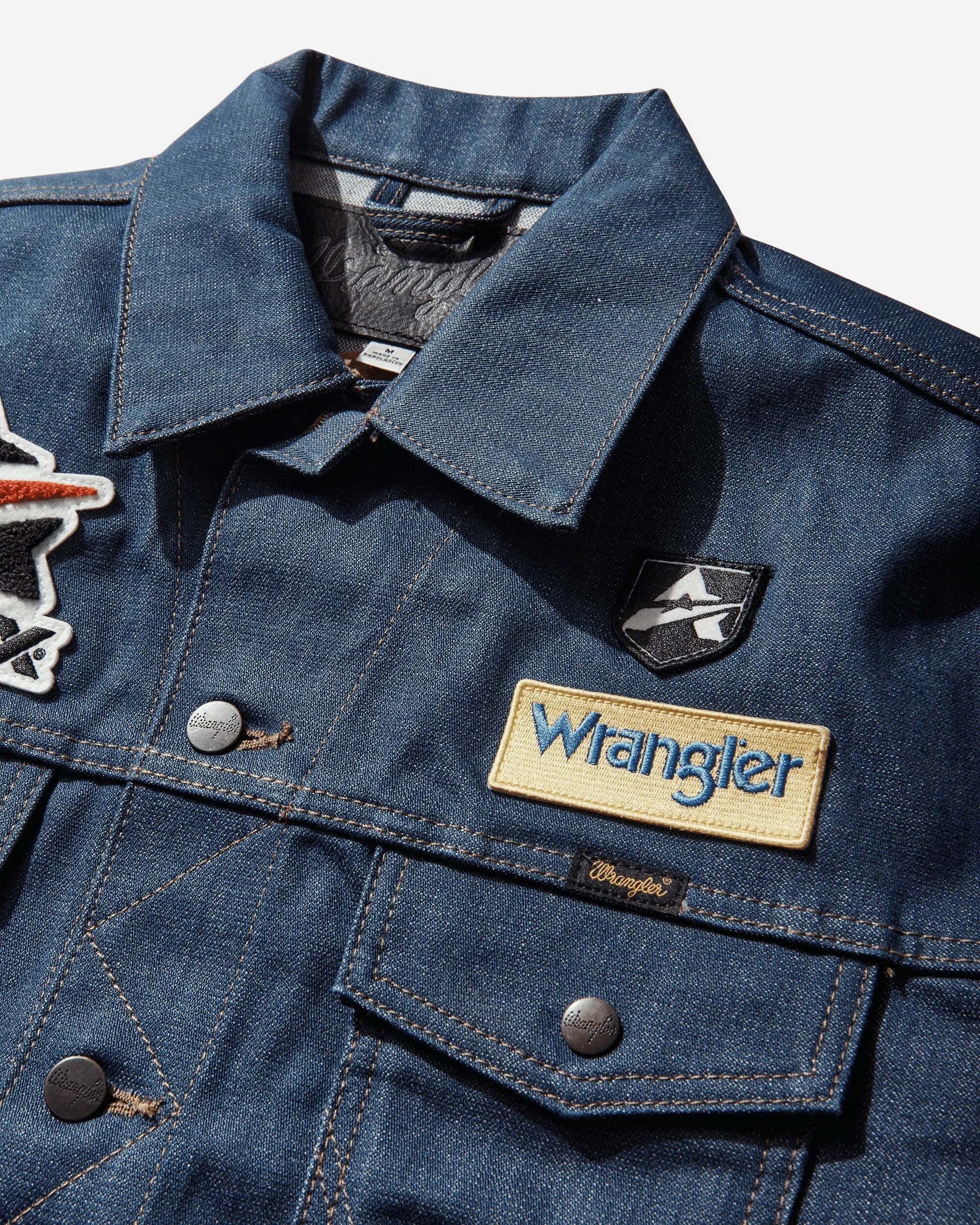 Wrangler Men's Avirex Patch Jacket Raw Indigo