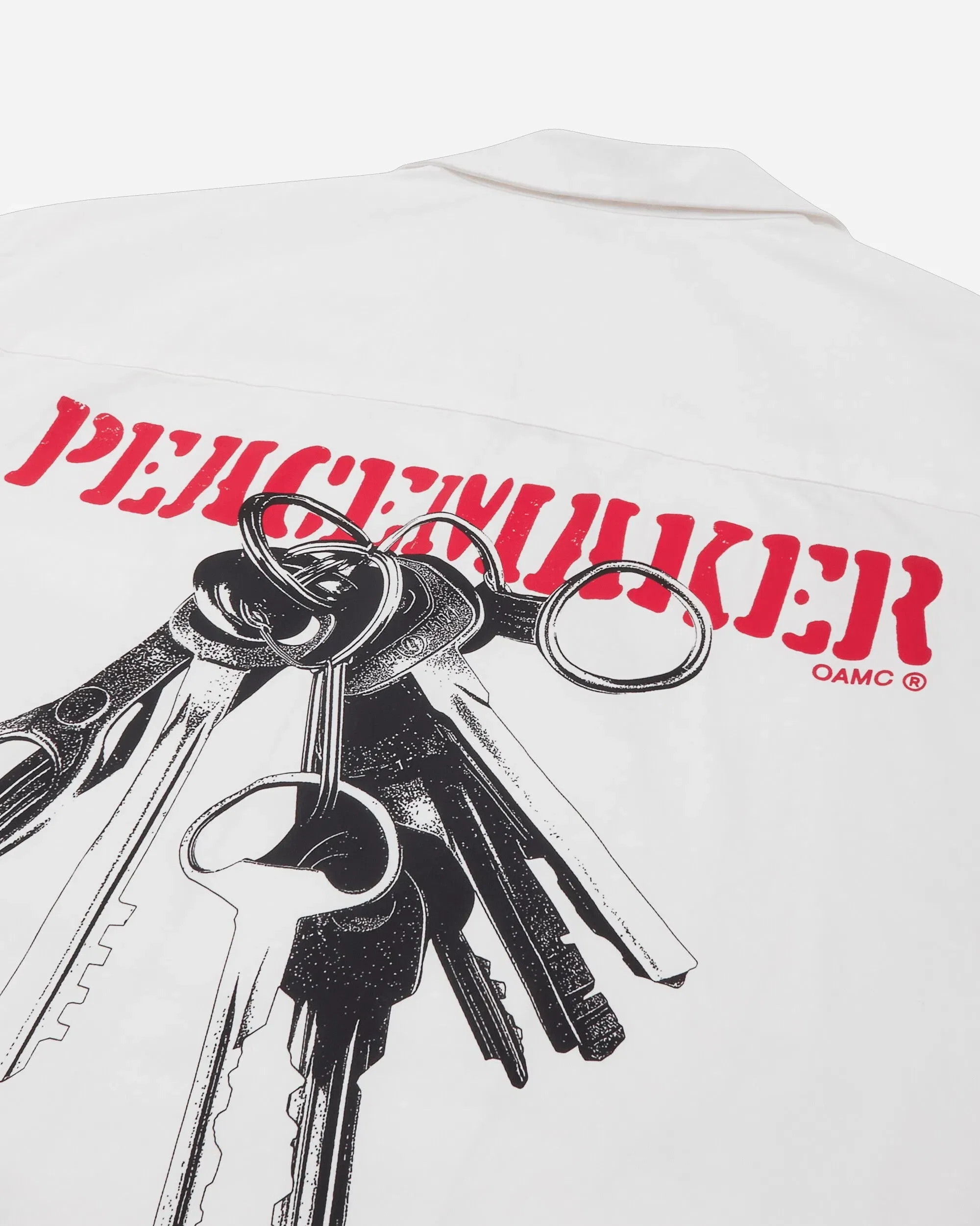 OAMC Peacemaker Men's Boxy Shortsleeve Shirt White