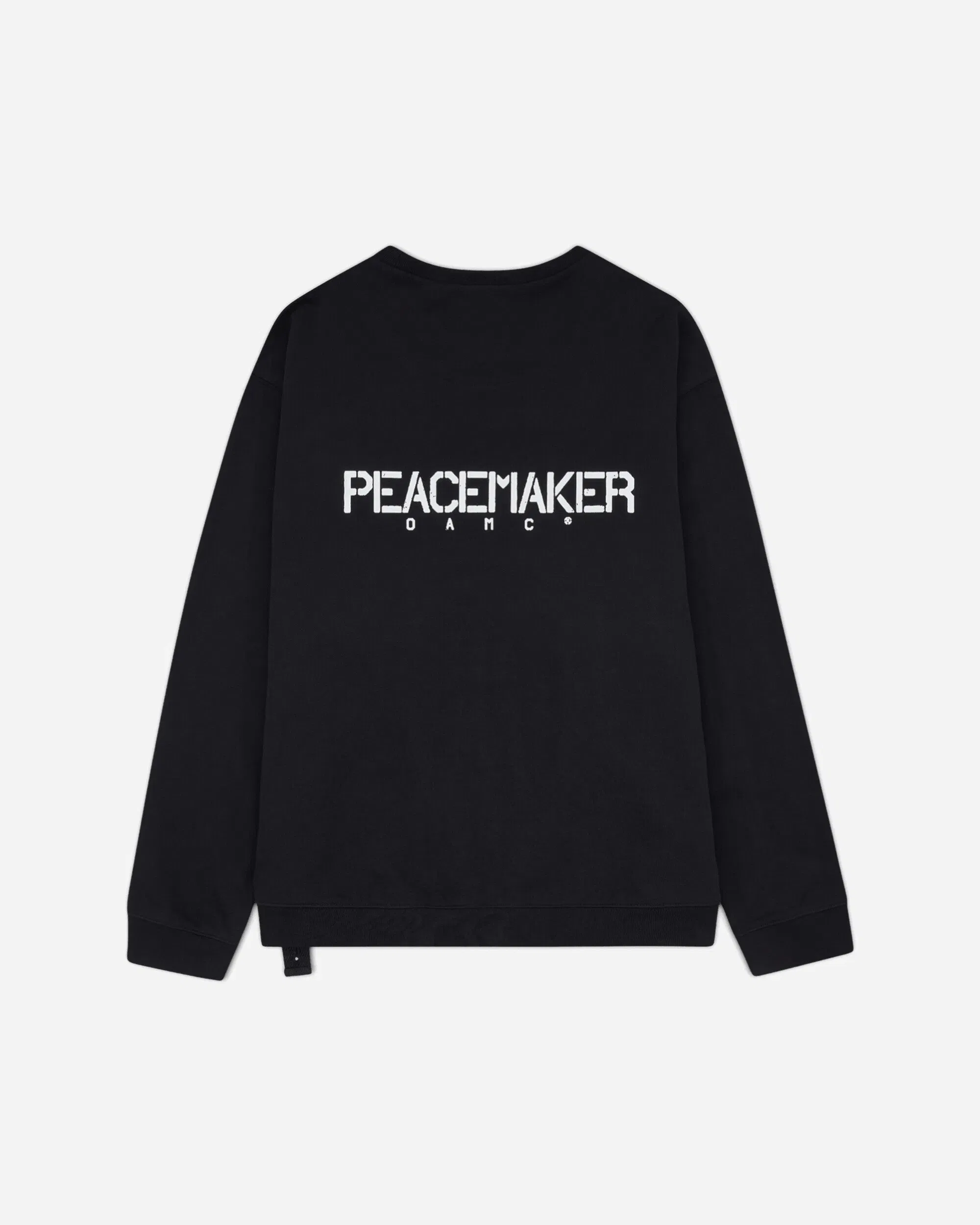 OAMC Peacemaker Men's Stencil Print Crewneck Sweatshirt Black