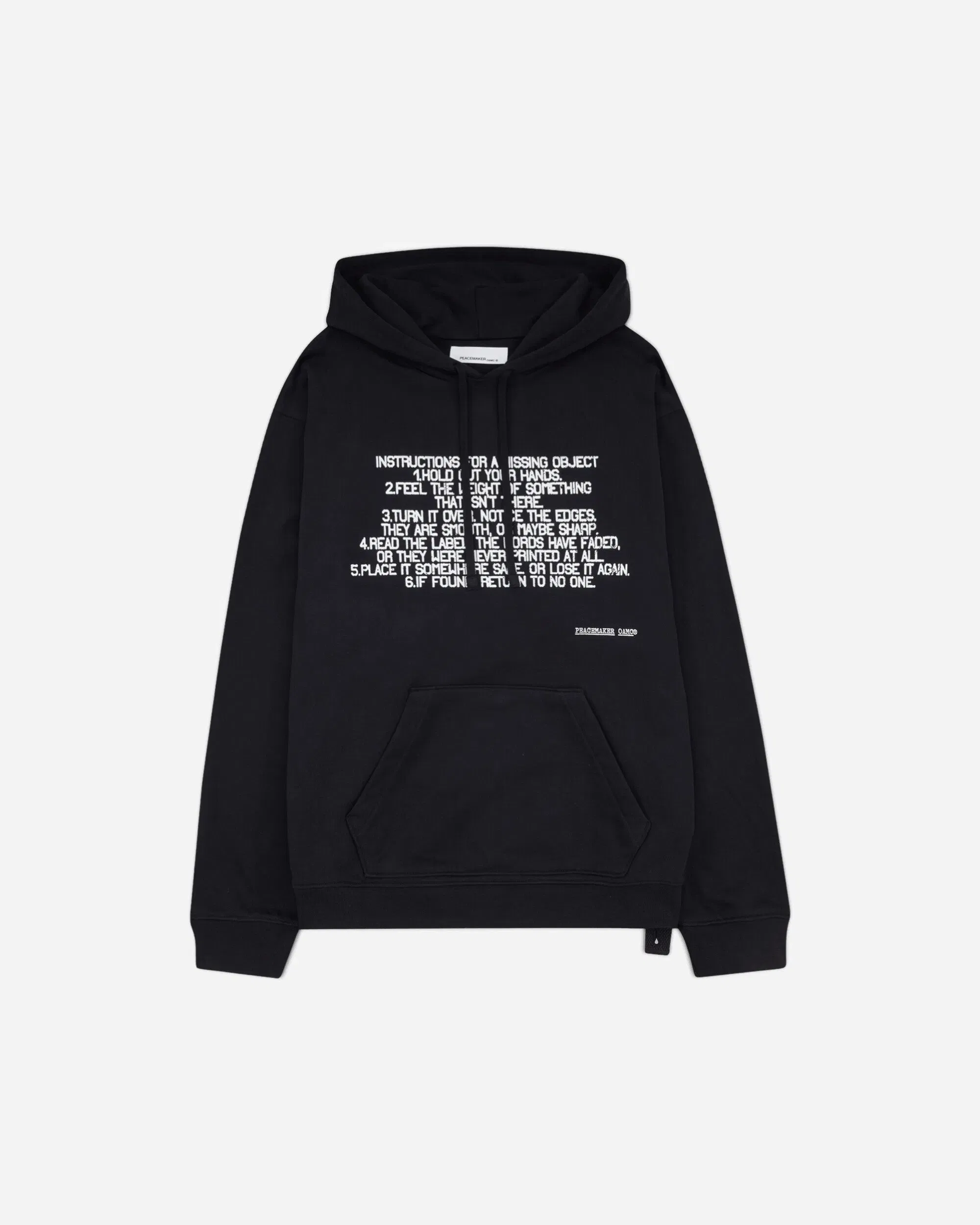 OAMC Peacemaker Men's Stencil Print Hoodie Black