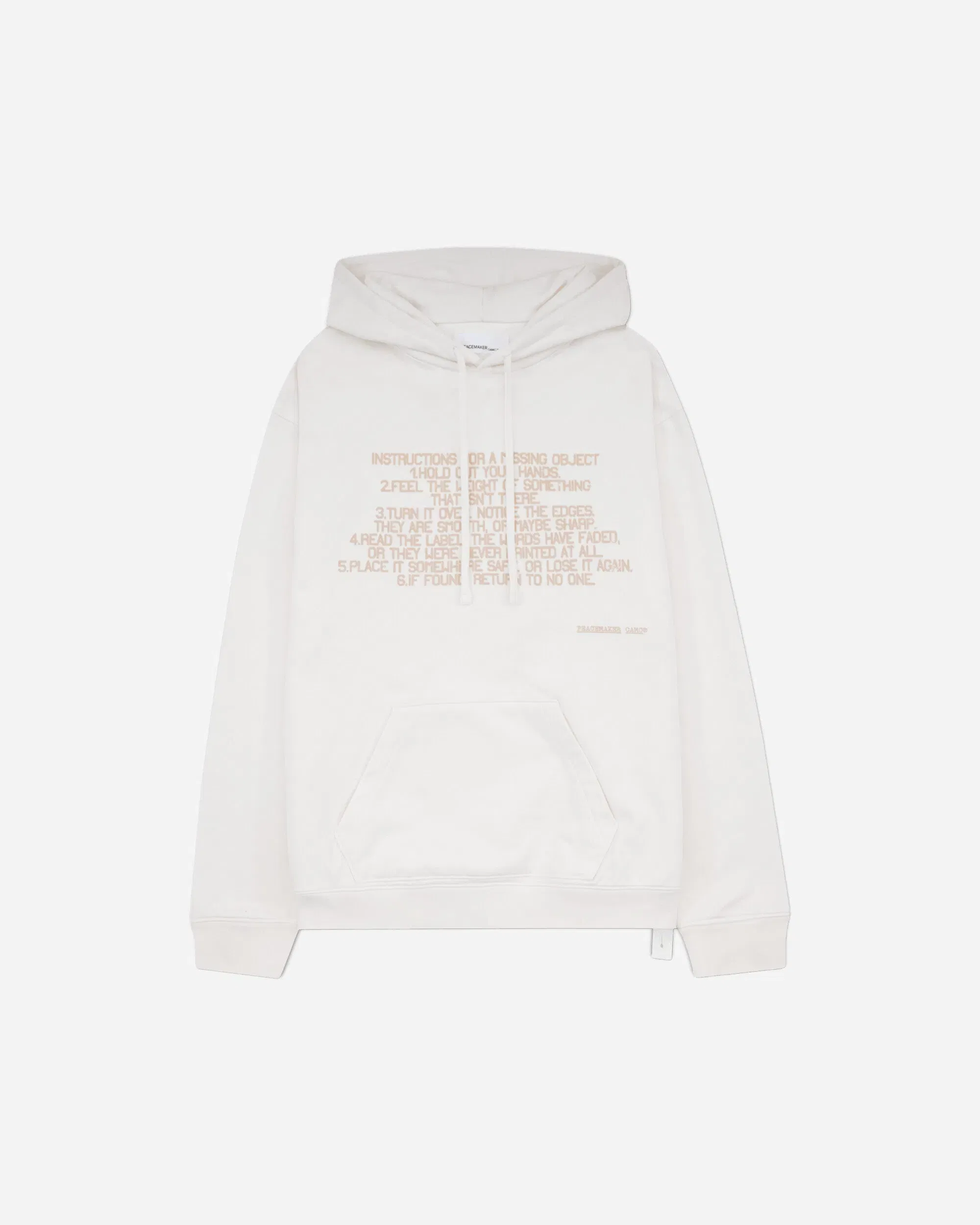 OAMC Peacemaker Men's Stencil Print Hoodie White