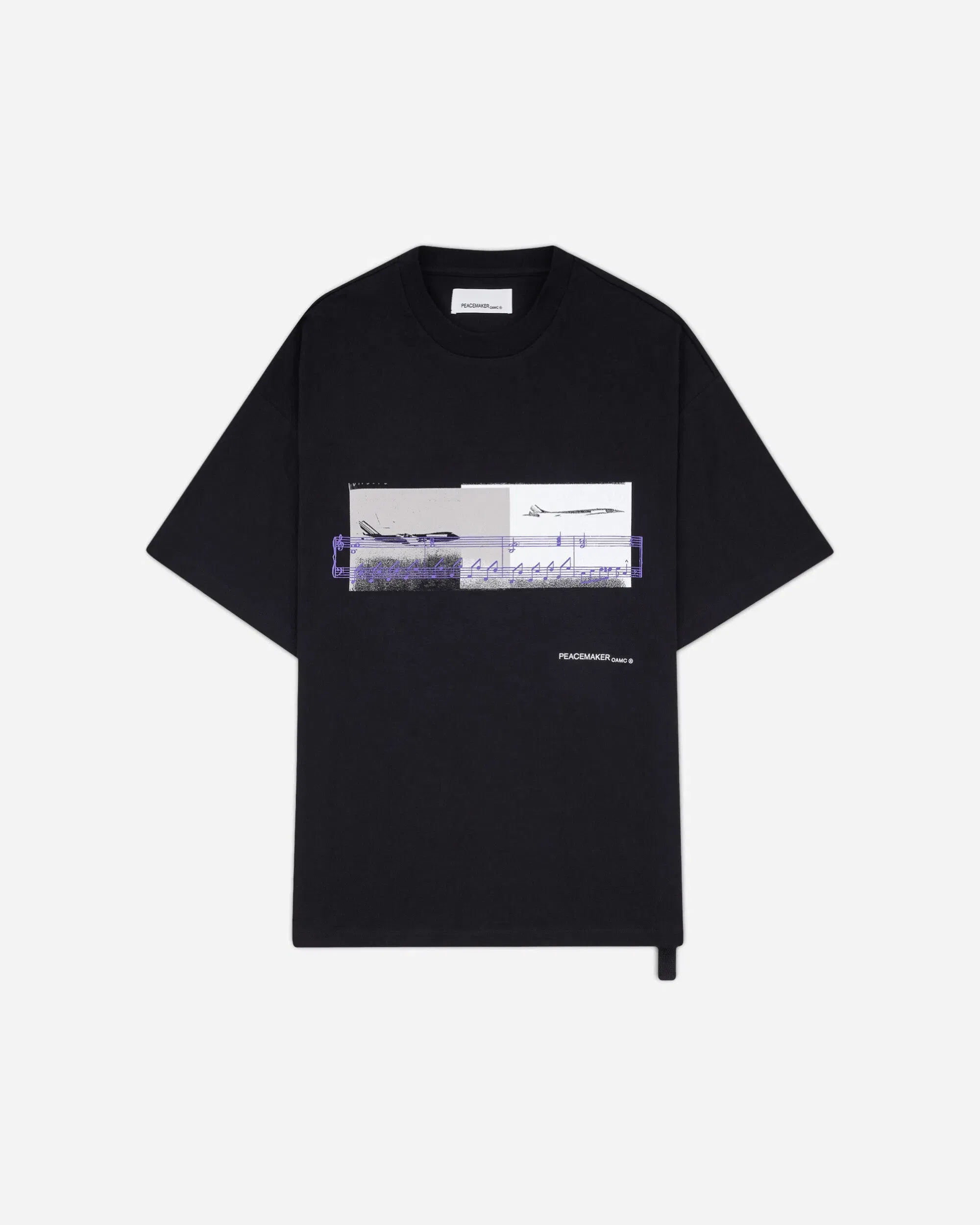 OAMC Peacemaker Men's Halfway To Nowhere Print Regular Fit T-Shirt Black