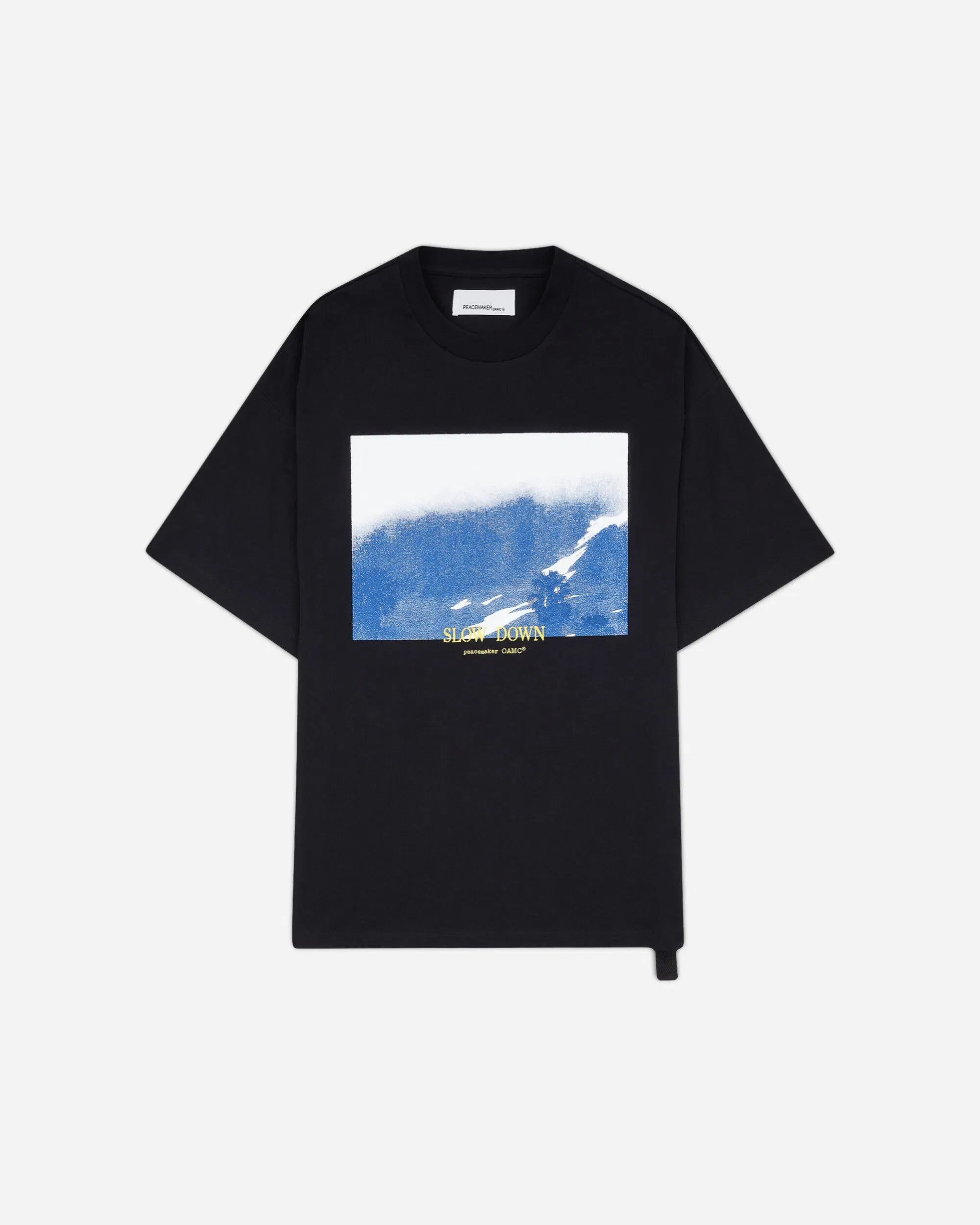 OAMC Peacemaker Men's Slow Down Print Regular Fit T-Shirt Black