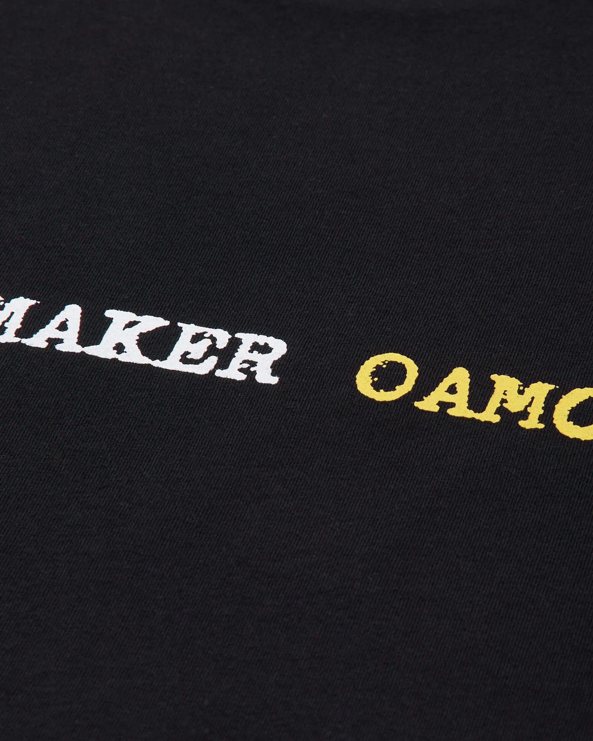 OAMC Peacemaker Men's Slow Down Print Regular Fit T-Shirt Black