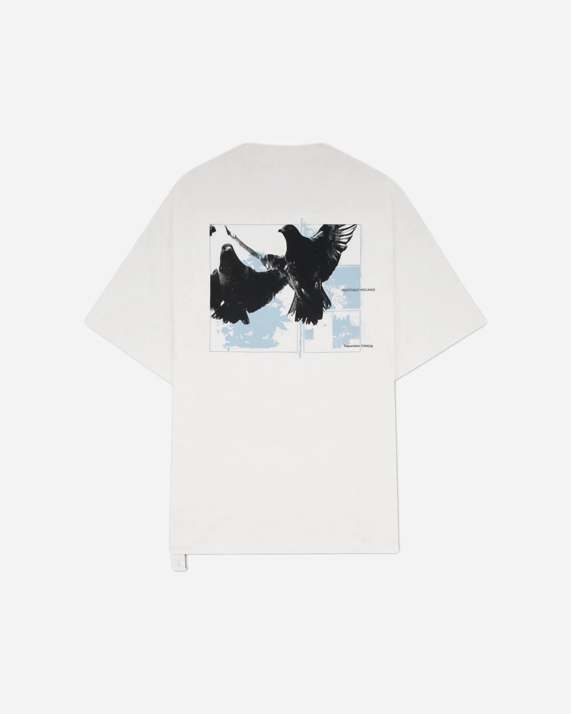 OAMC Peacemaker Men's Birds Print Regular Fit T-Shirt White