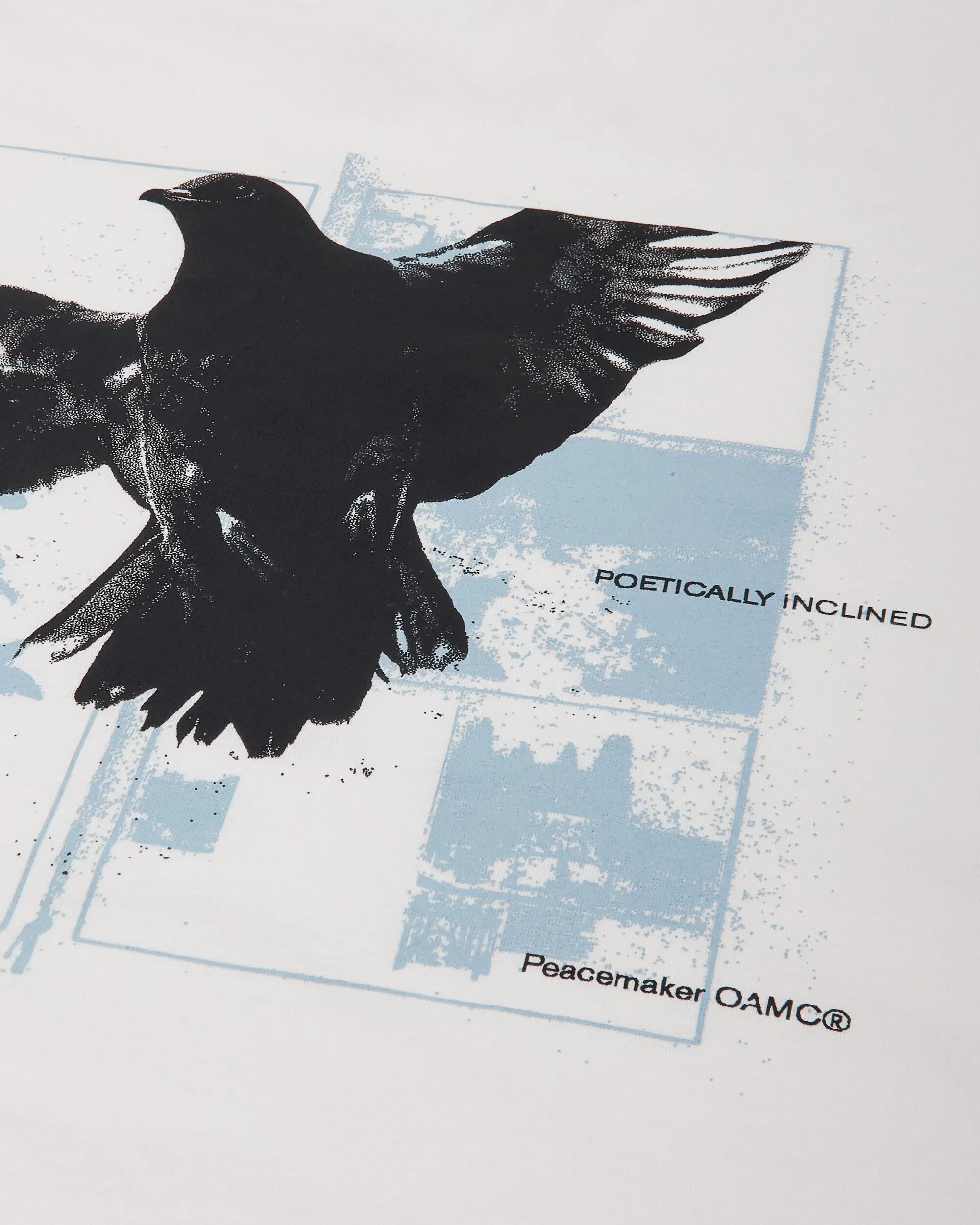 OAMC Peacemaker Men's Birds Print Regular Fit T-Shirt White
