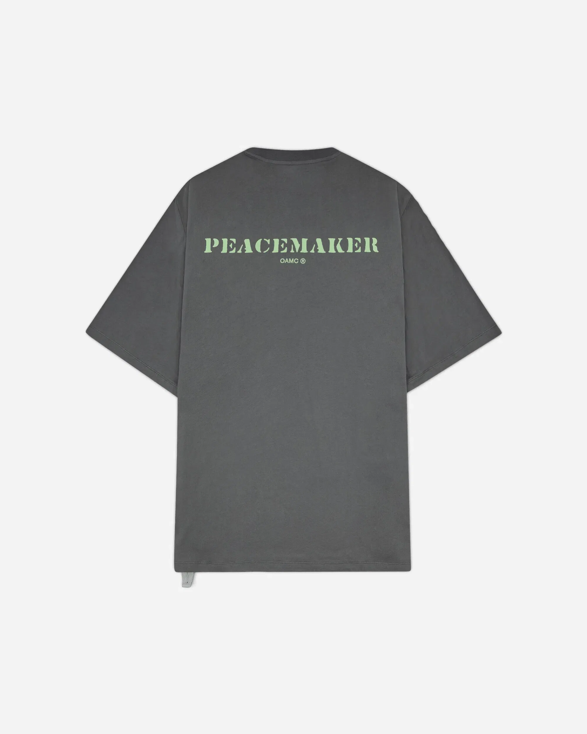 OAMC Peacemaker Men's Stencil Print Pocket T-Shirt Grey
