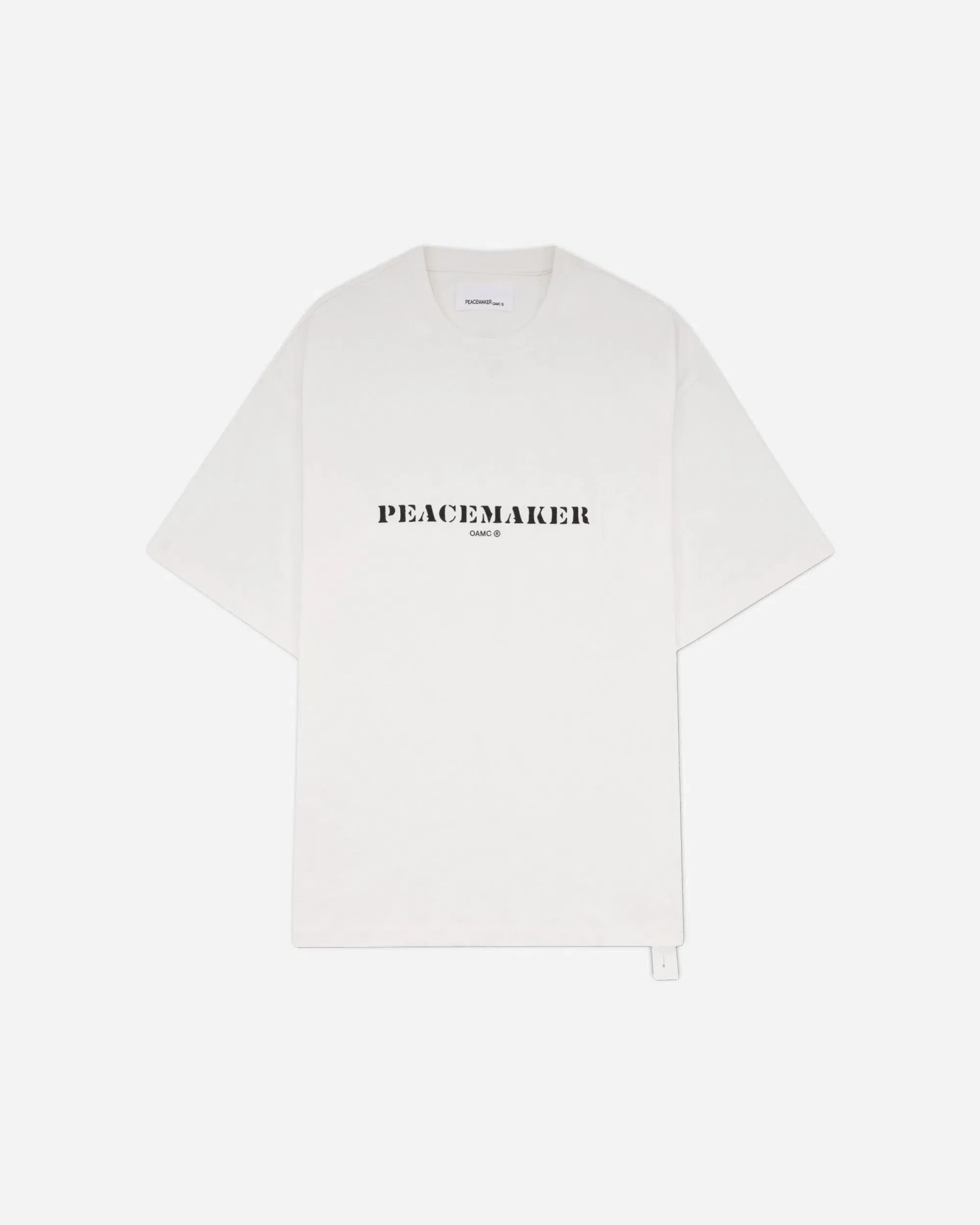 OAMC Peacemaker Men's Stencil Print Oversized Fit T-Shirt White