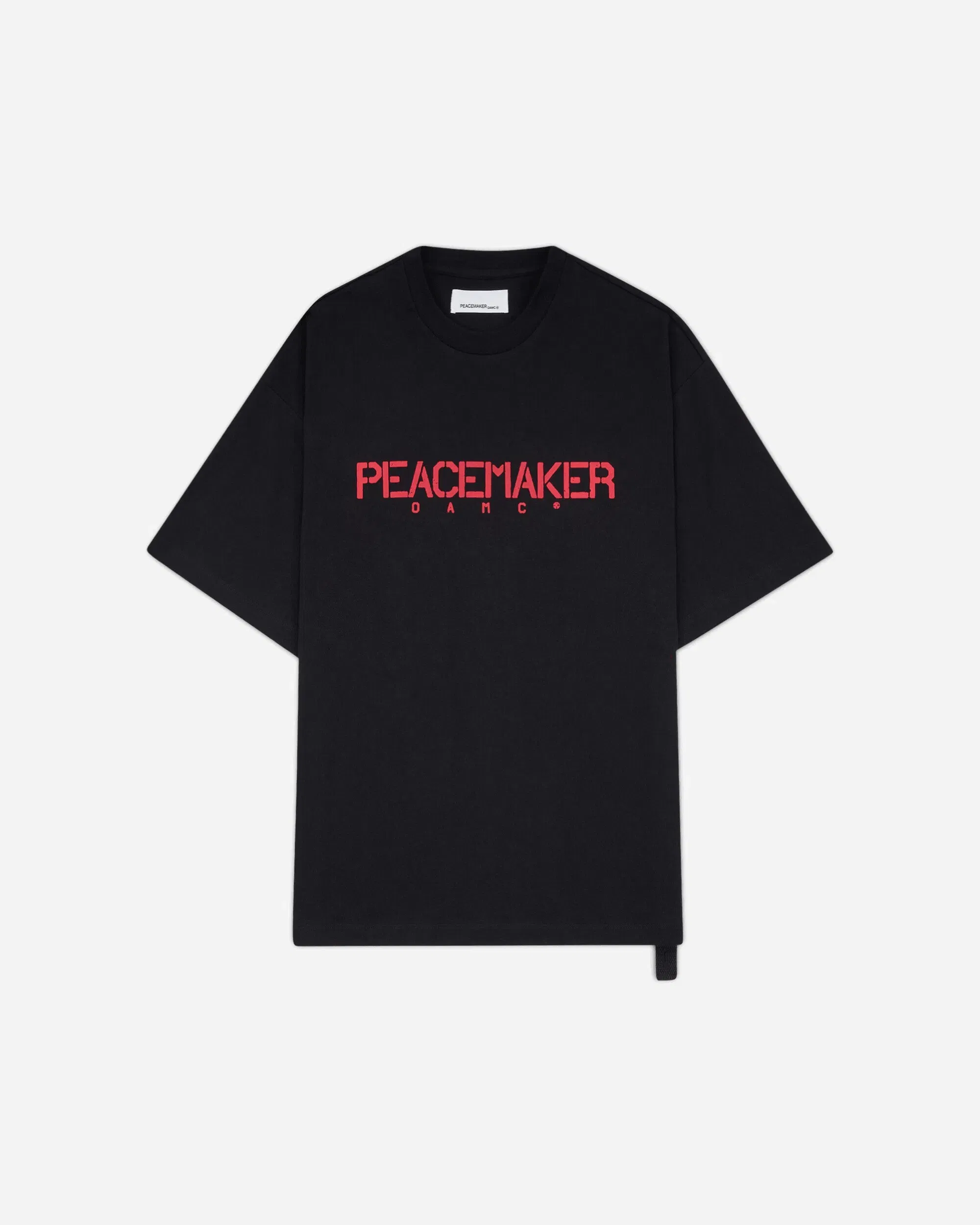 OAMC Peacemaker Men's Stencil Print Regular Fit T-Shirt Black