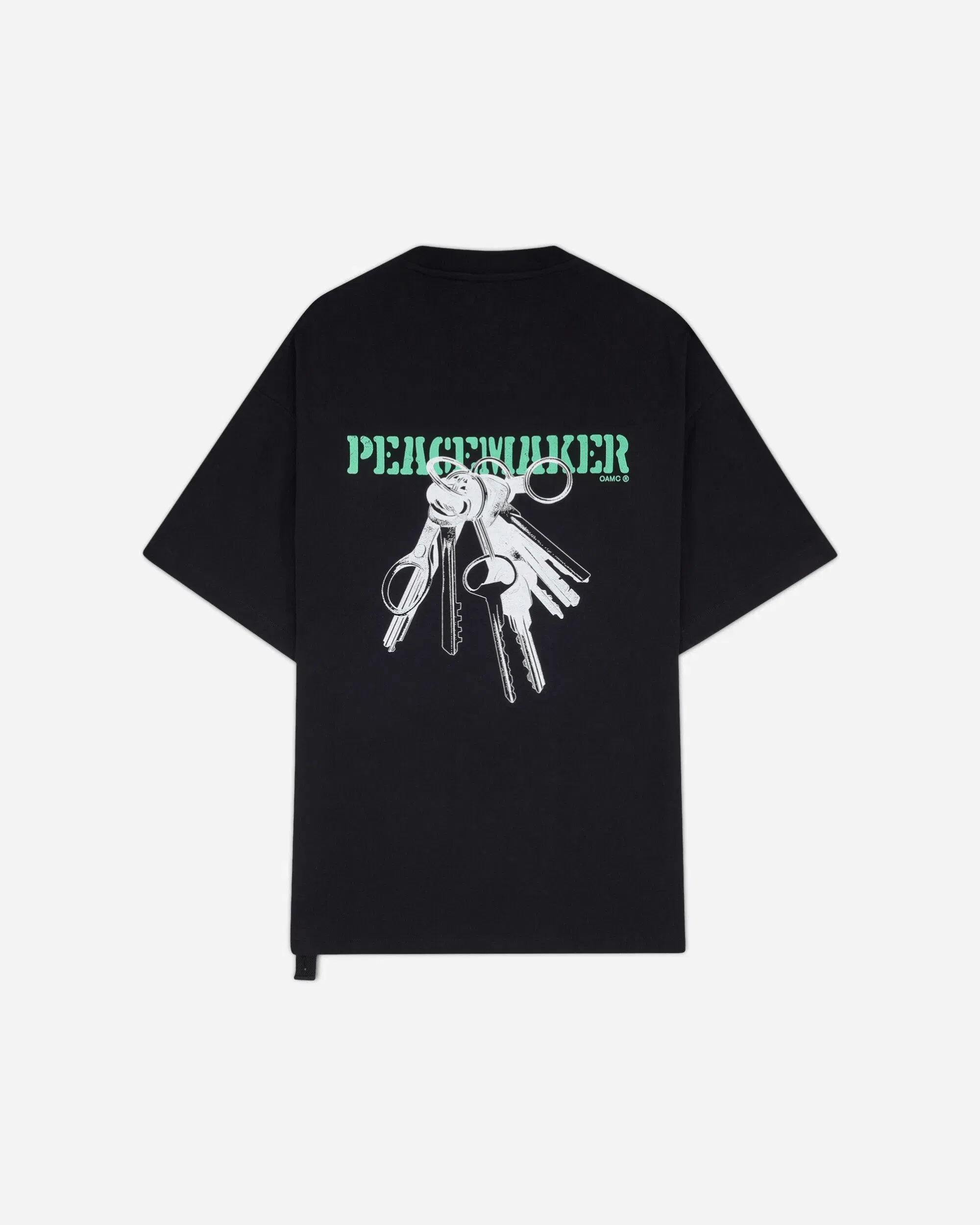 OAMC Peacemaker Men's Keys Print Oversized Fit T-Shirt Black