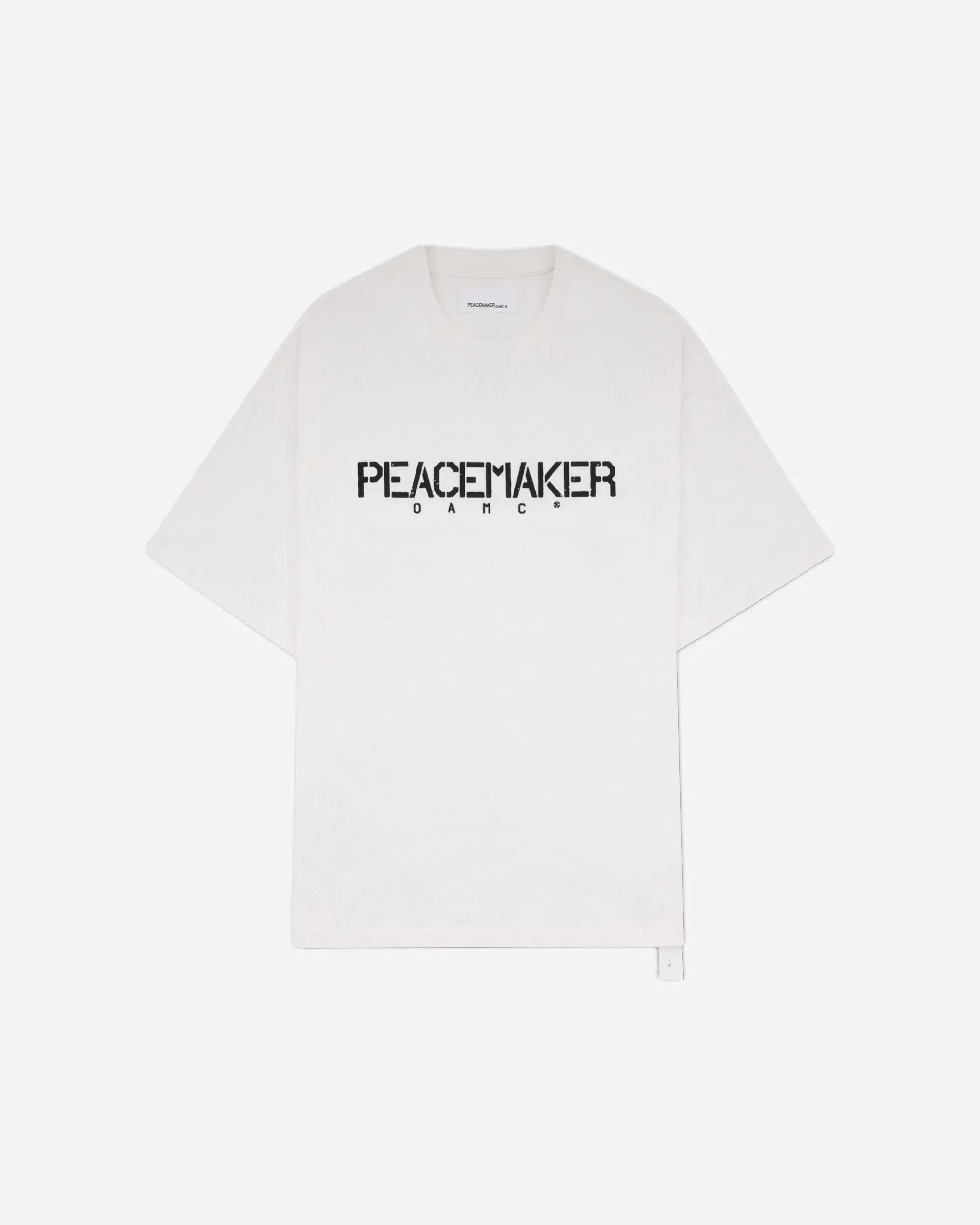 OAMC Peacemaker Men's Stencil Print Regular Fit T-Shirt White