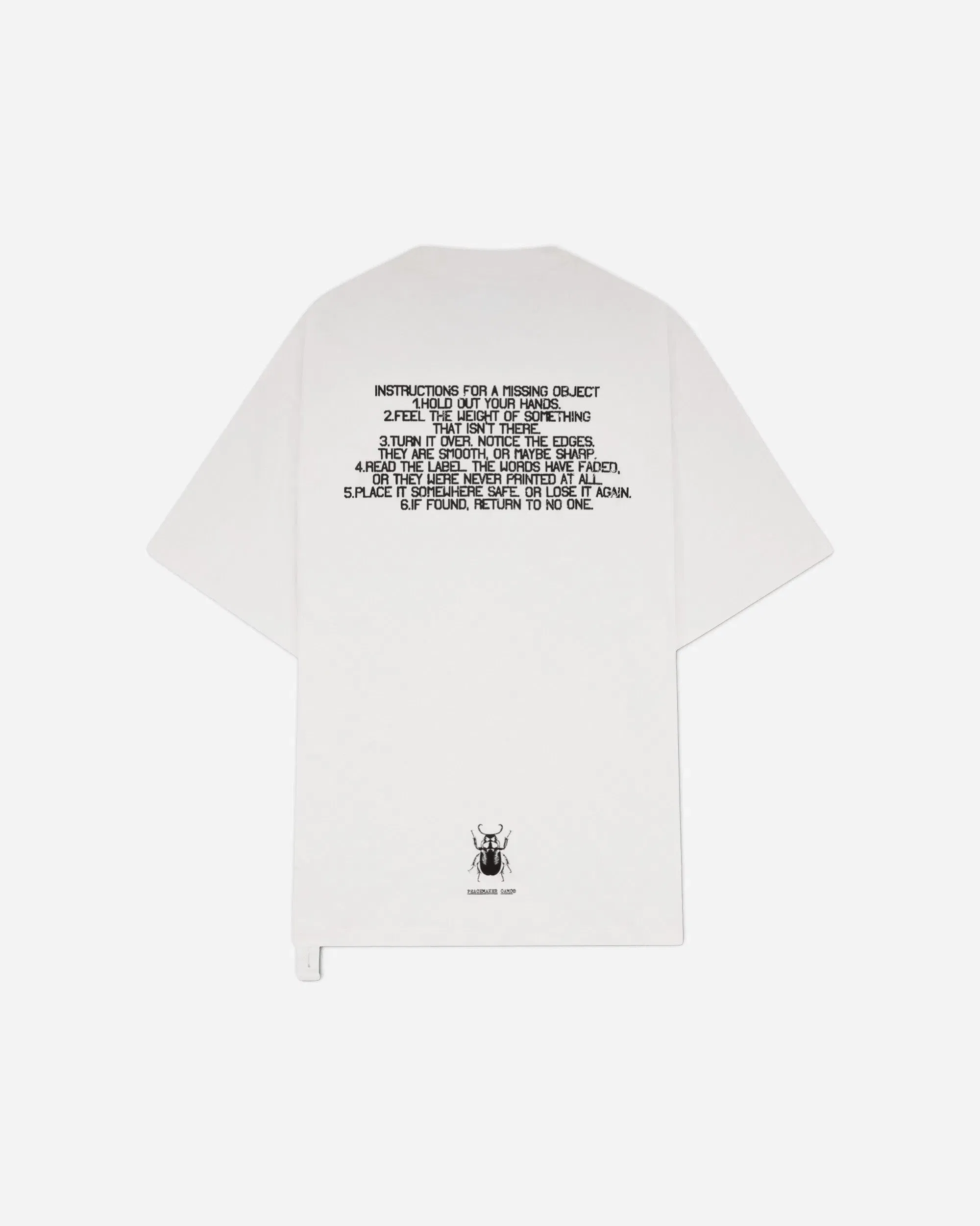 OAMC Peacemaker Men's Stencil Print Regular Fit T-Shirt White
