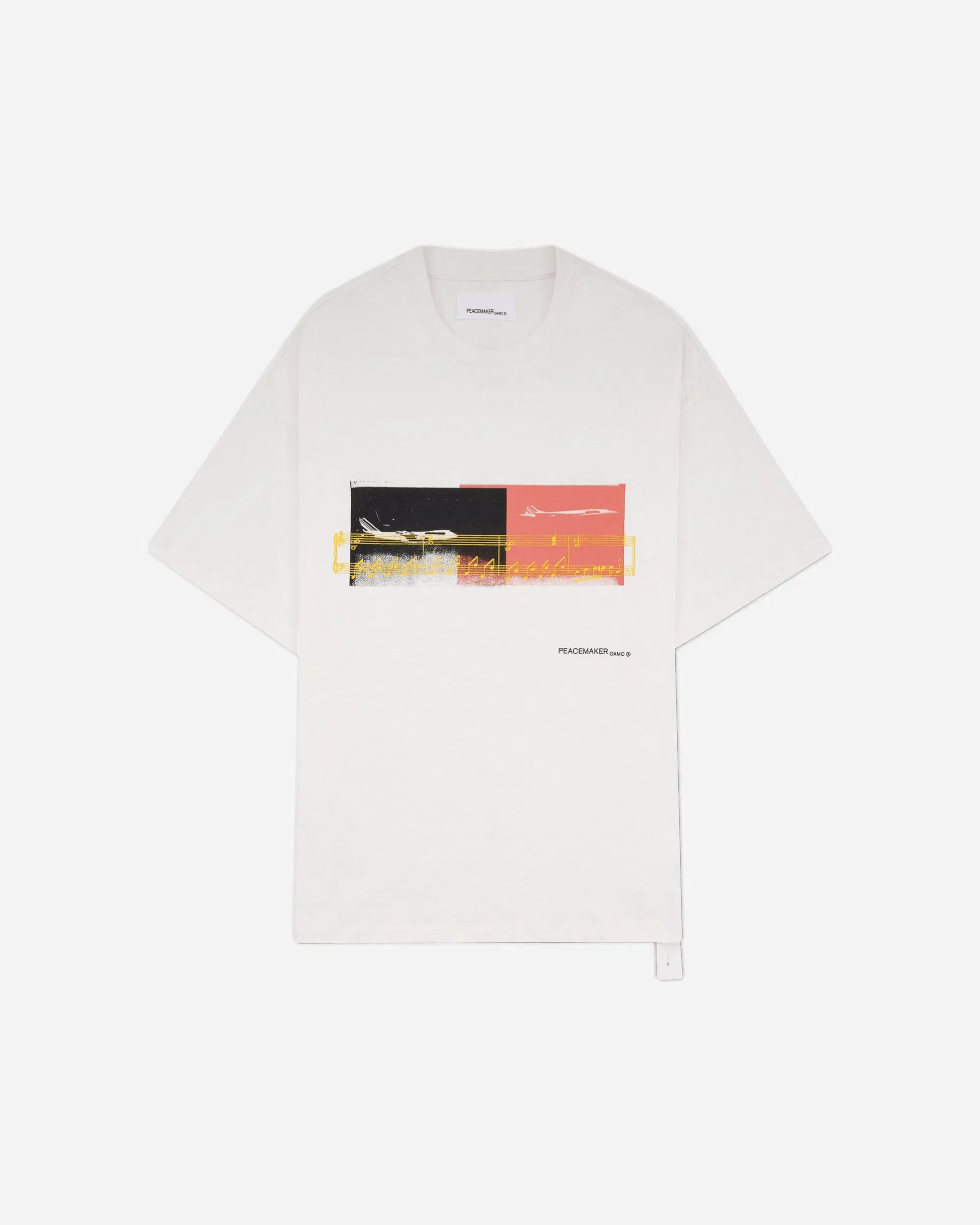 OAMC Peacemaker Men's Halfway To Nowhere Print Regular Fit T-Shirt White