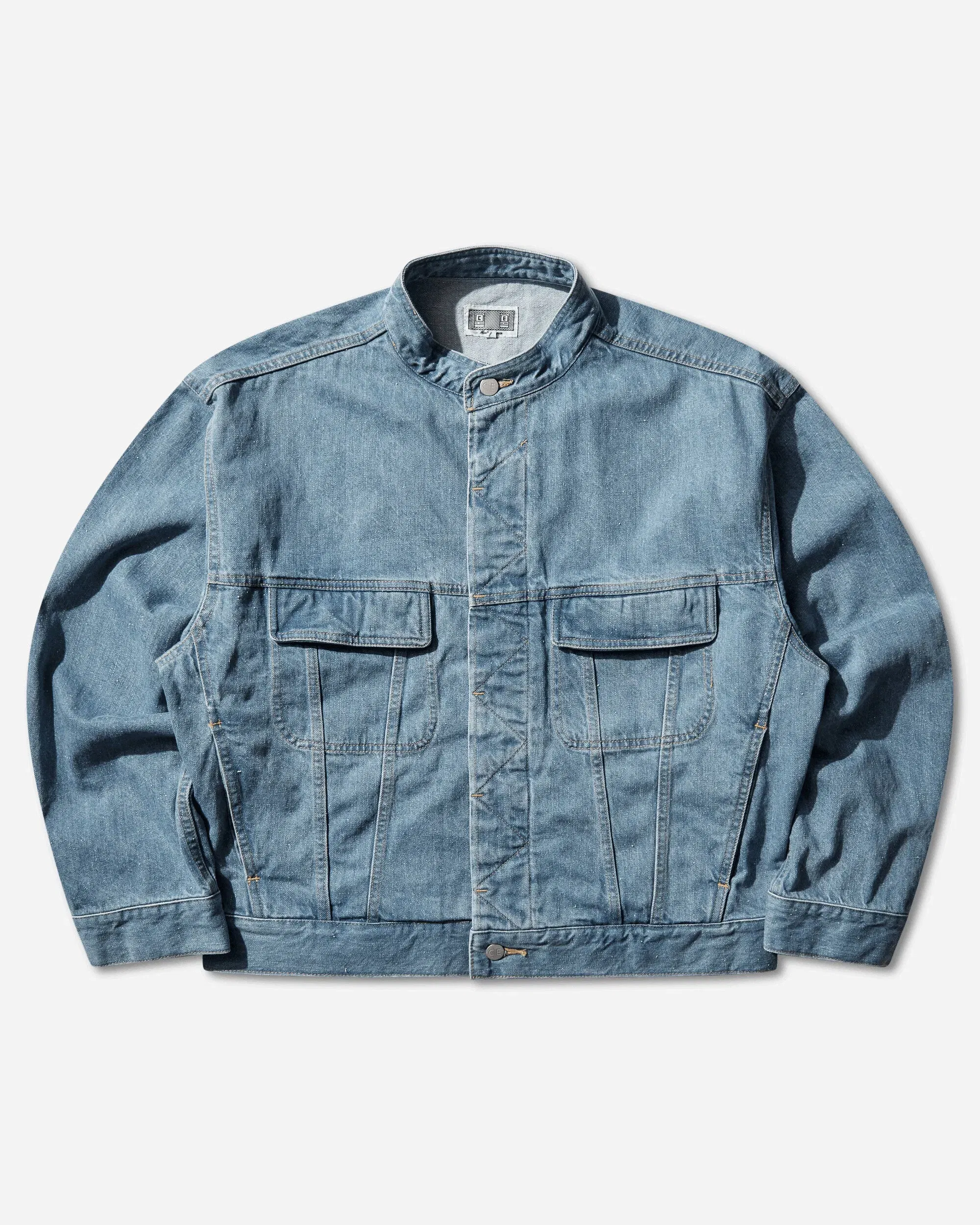 Cav Empt Men's Washed Nep Denim Trucker Jacket Indigo