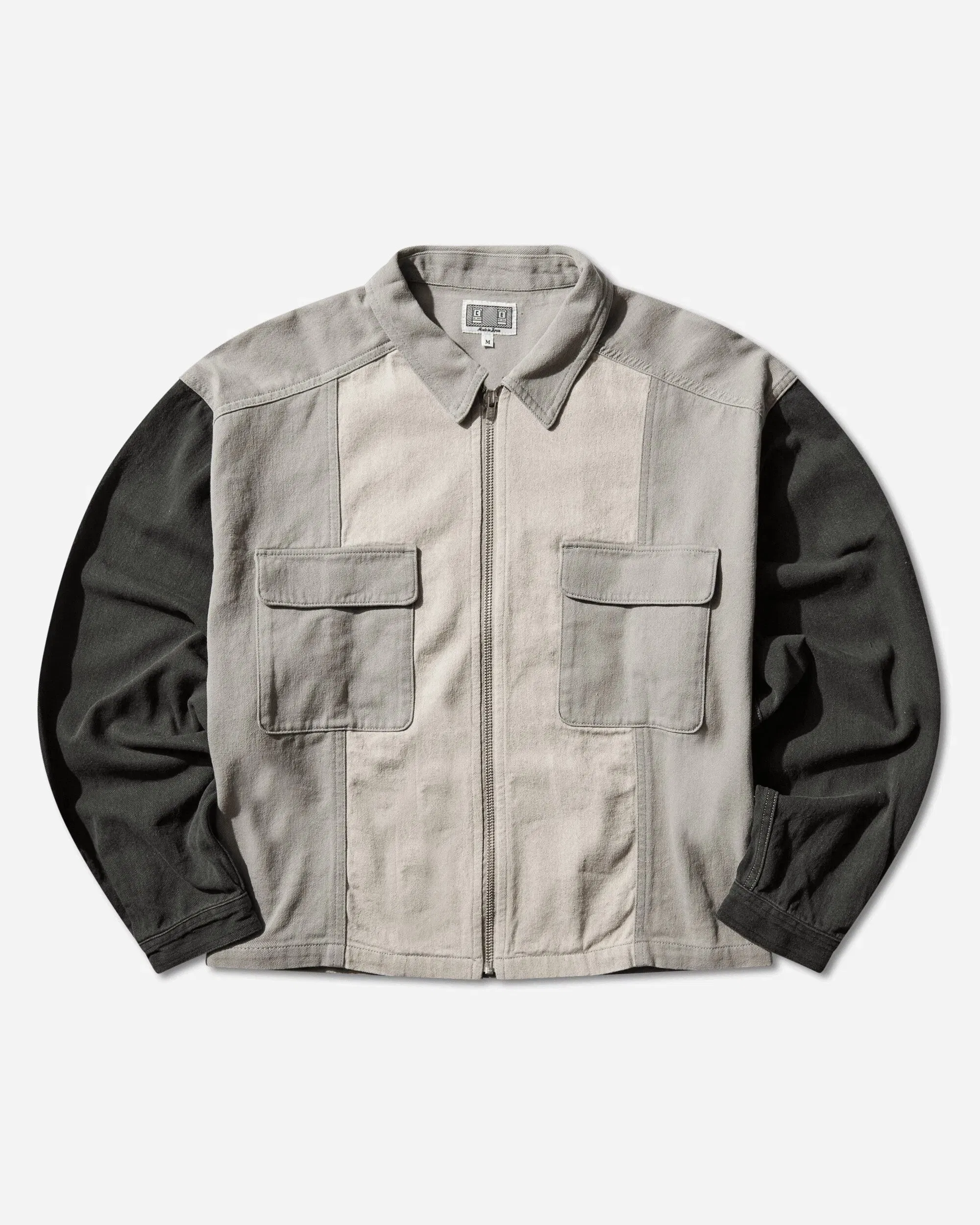 Cav Empt Men's Stripe Cut Short Shirt Jacket Grey