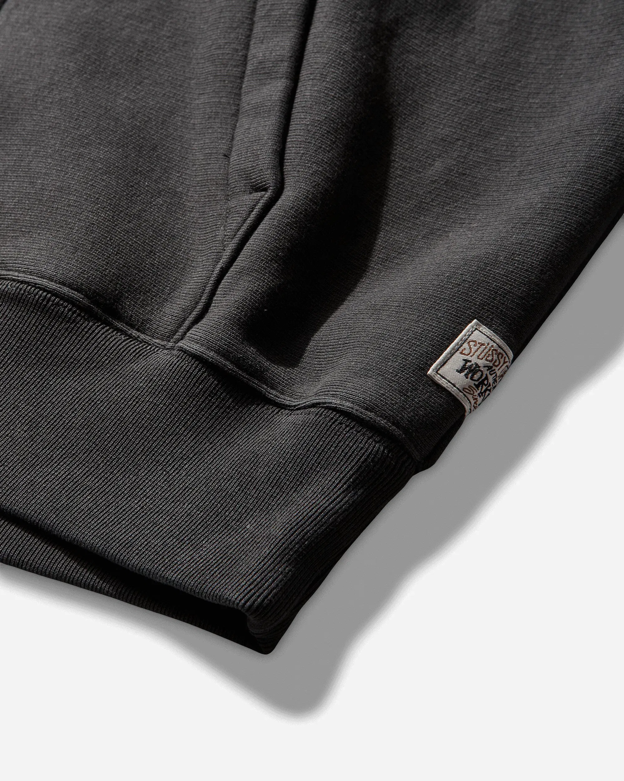 Stussy Relaxed Zip Hoodie Washed Black