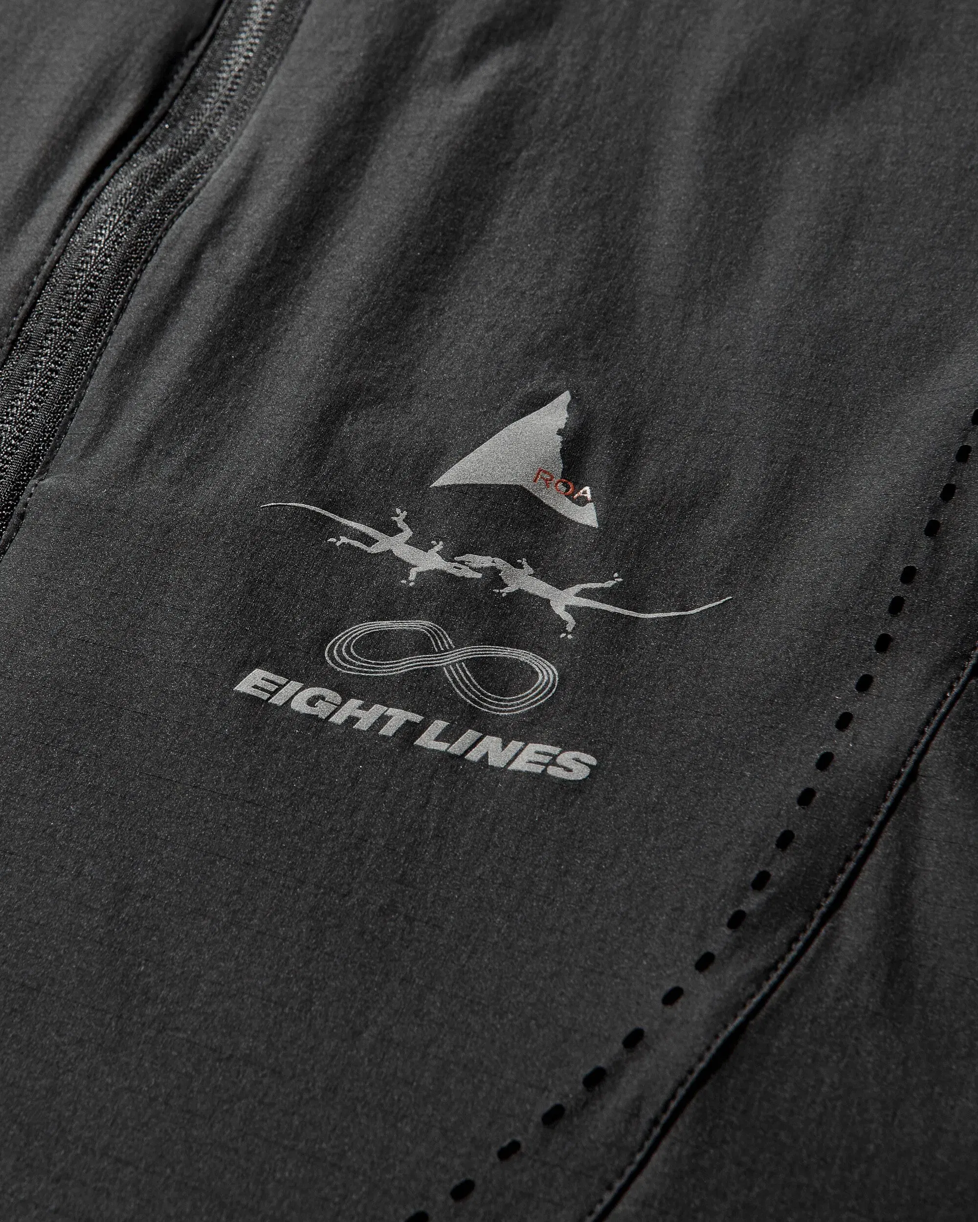 ROA Eightlines Hue Packable Wind Jacket Black