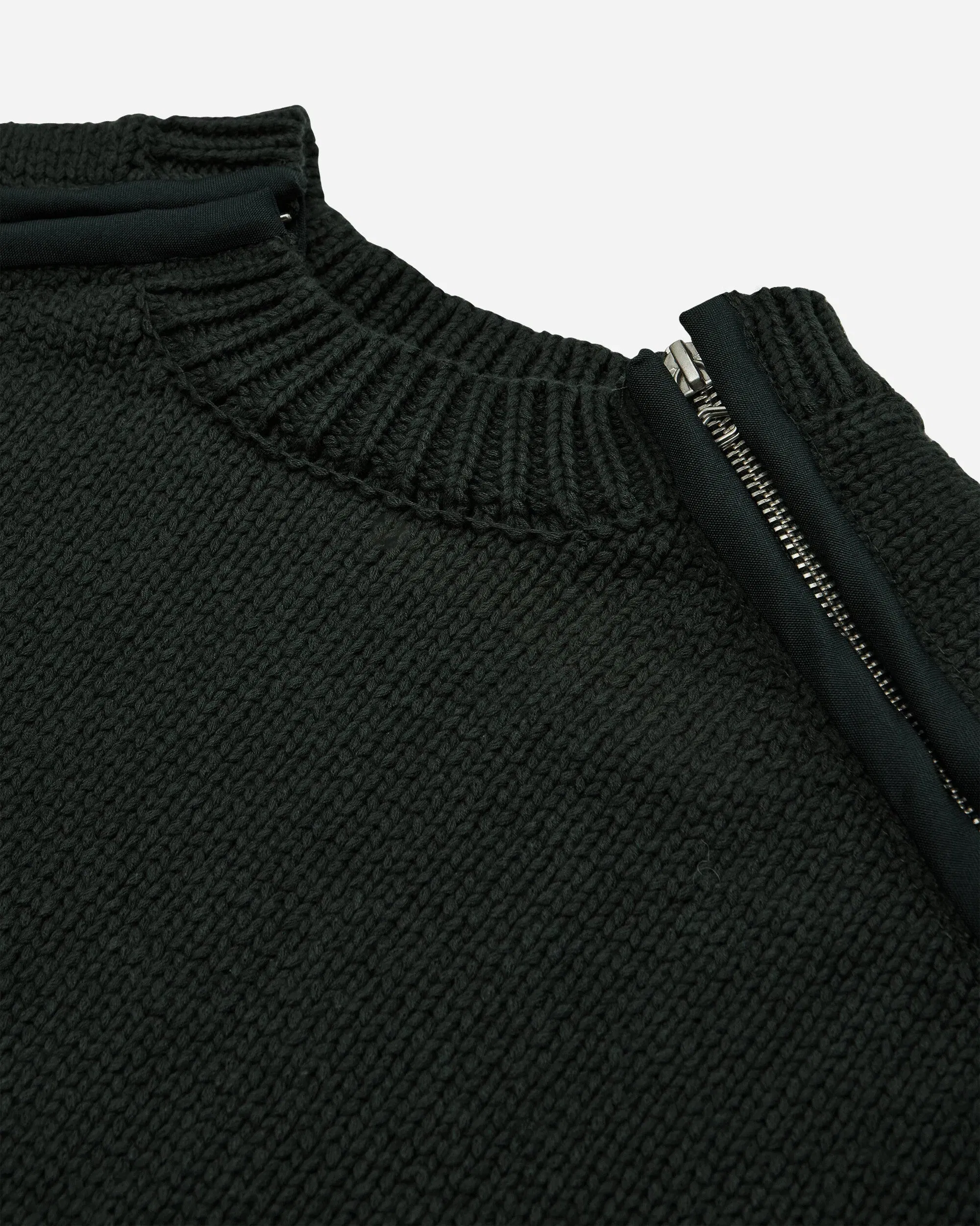 OAMC Peacemaker Men's Shoulder Zip Knit Sweater Dark Green