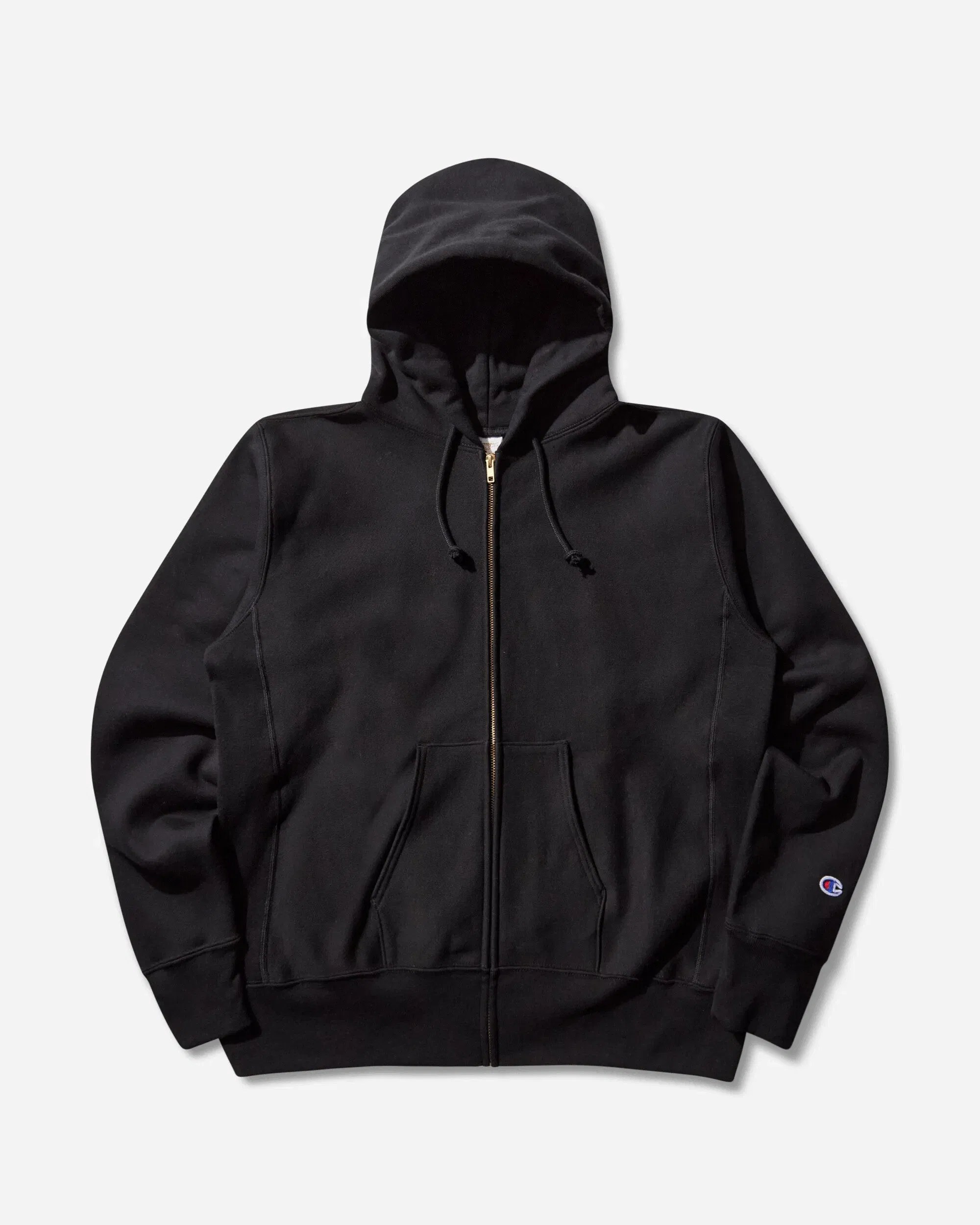 Champion Men's Made in USA Reverse Weave Zipped Hoodie Black