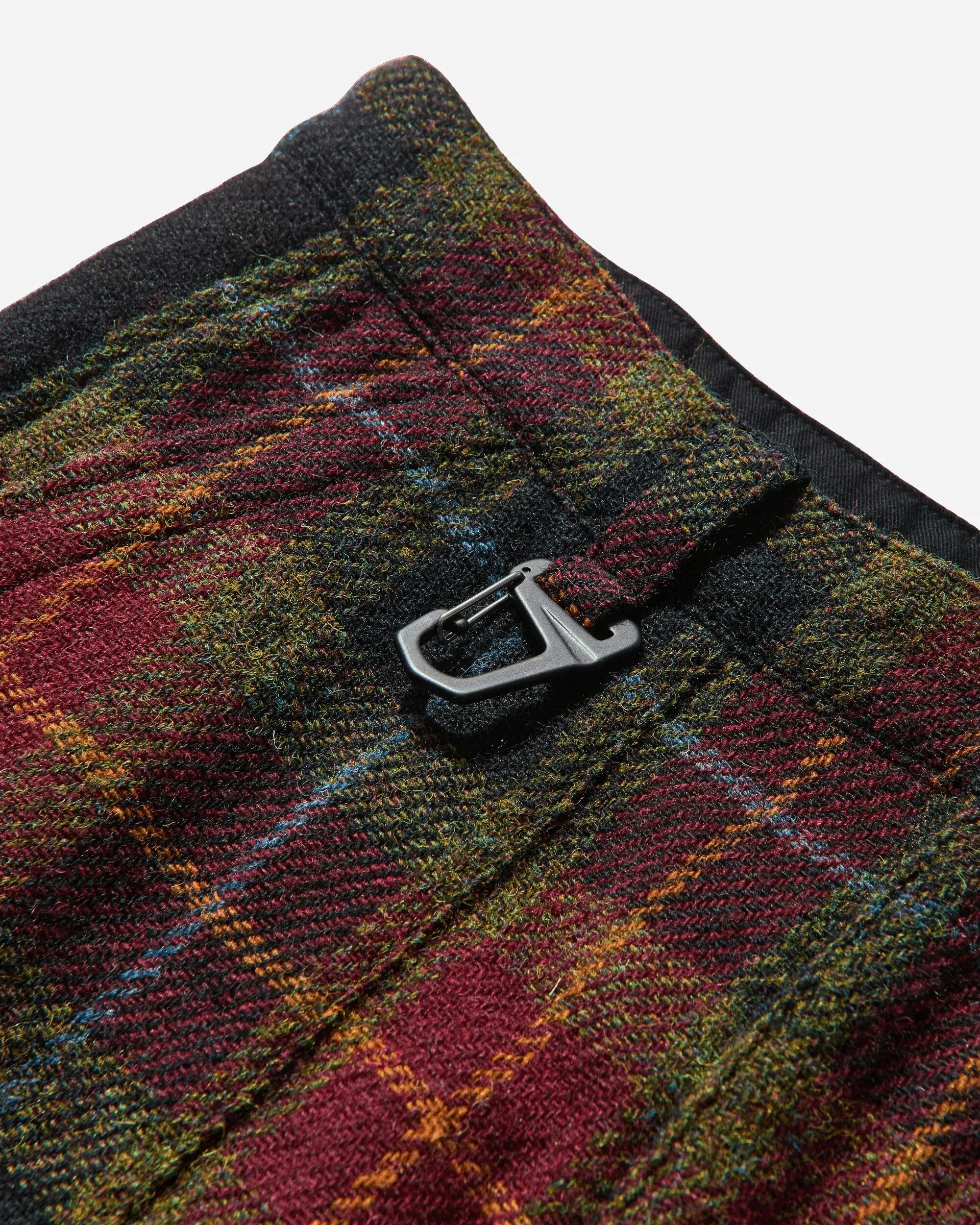 Undercover Men's Harris Tweed Wool Zip Pants Bordaux