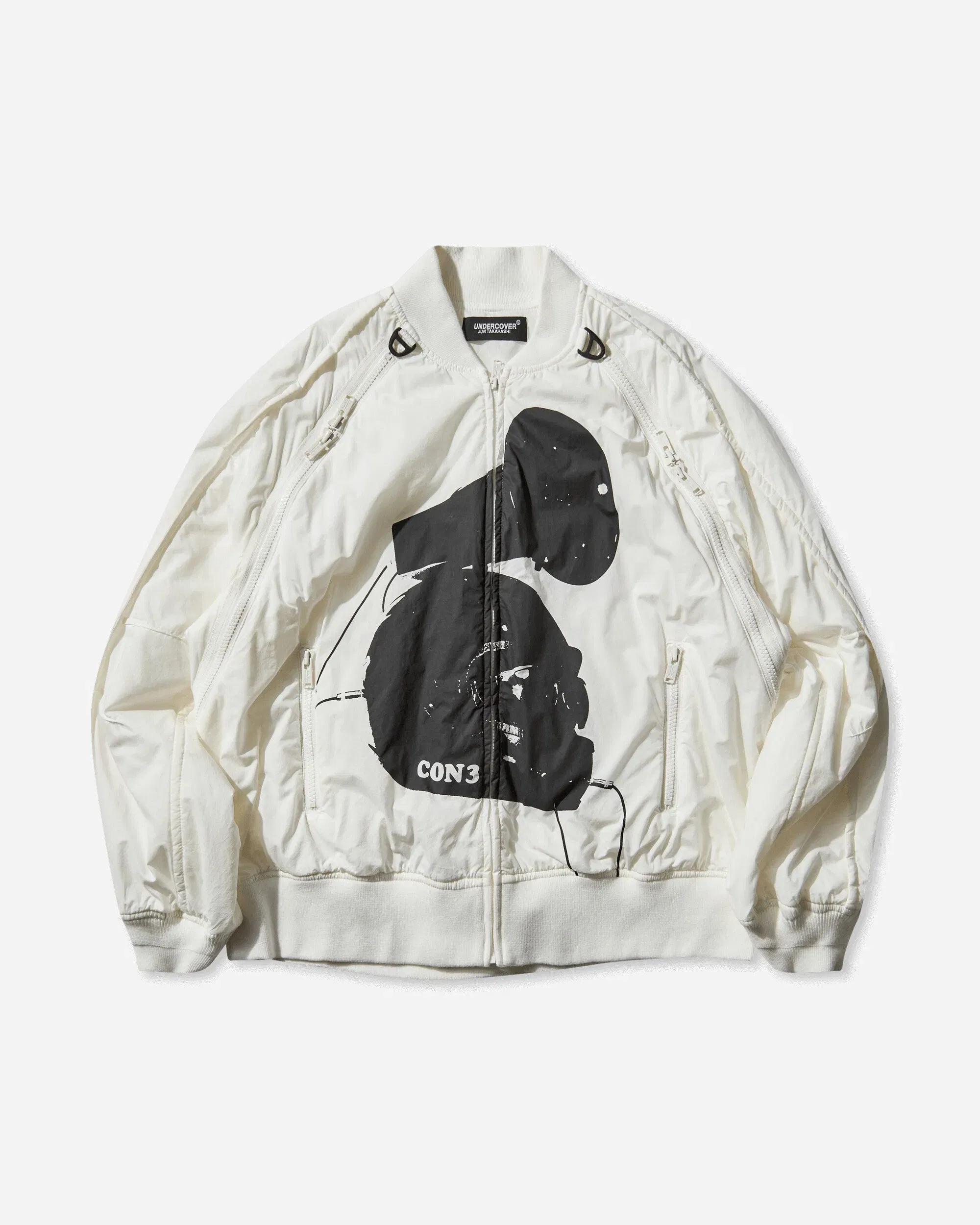 Undercover Men's Conrad Schnitzler Cotton Bomber Jacket Off White
