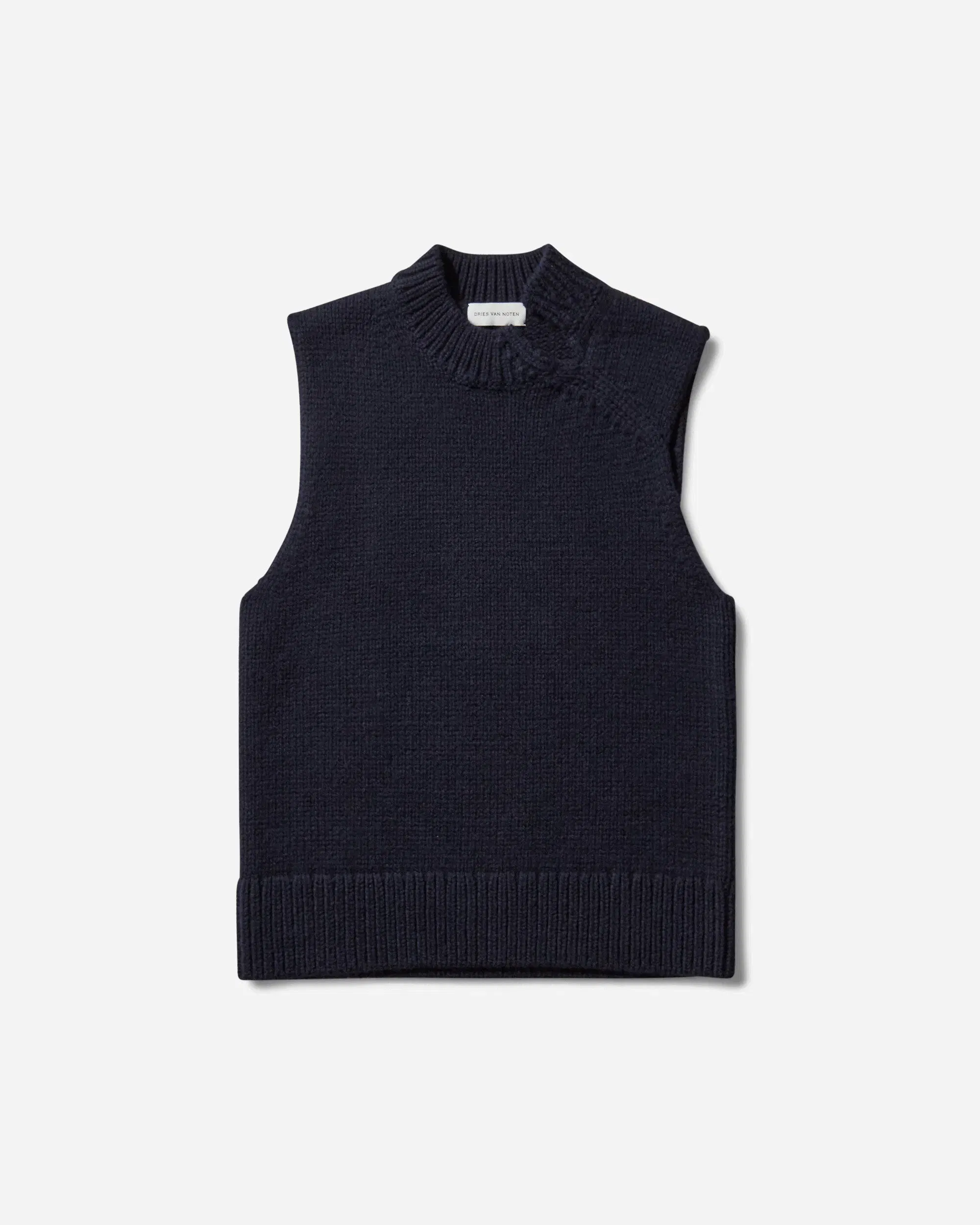 DRIES VAN NOTEN Men's Sleeveless Sweater Navy
