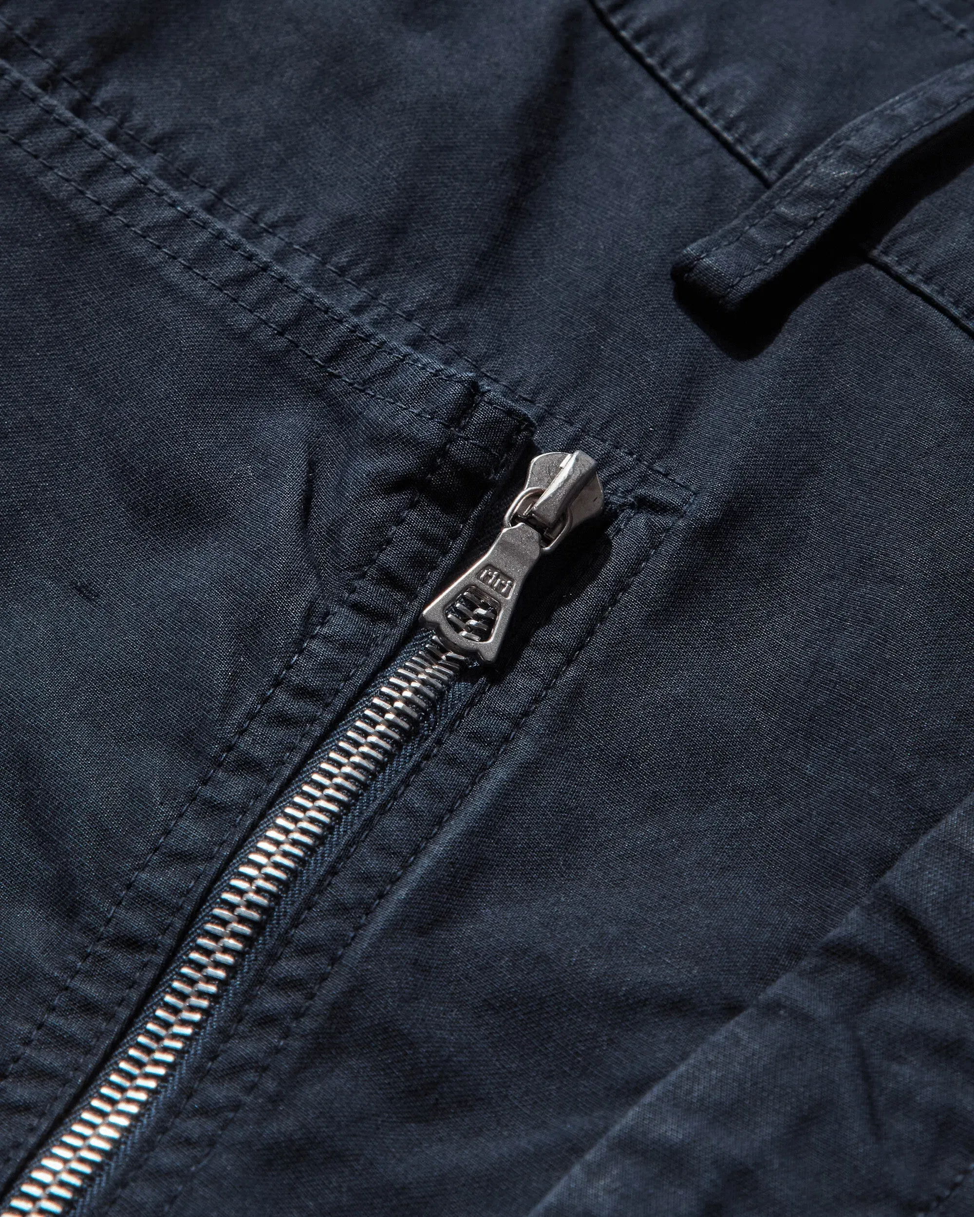 DRIES VAN NOTEN Men's Overdyed Zip Pants Navy