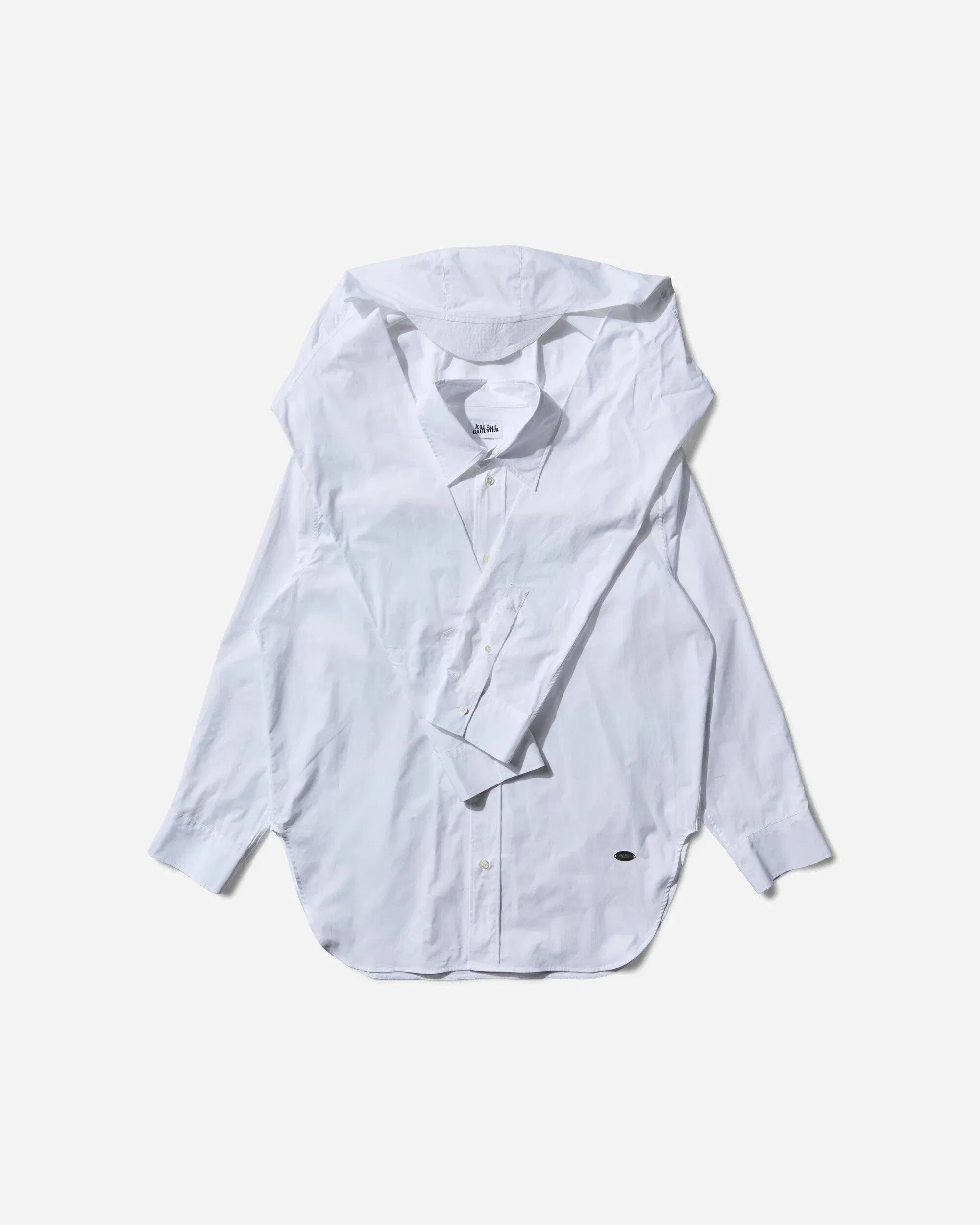 Jean Paul Gaultier Women's Oversized Hooded Shirt White