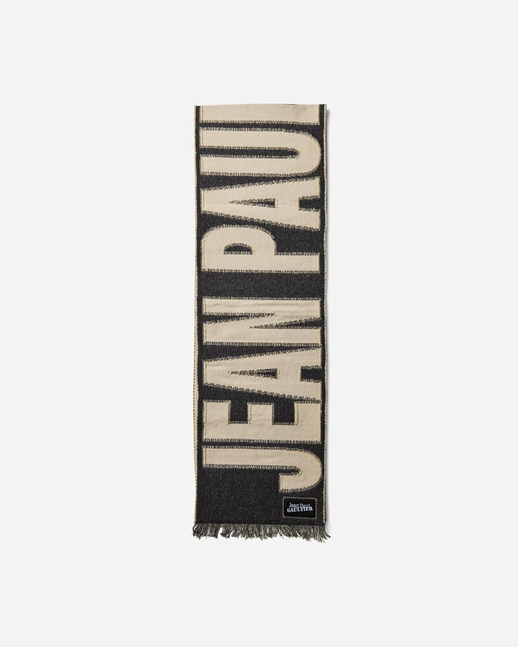 Jean Paul Gaultier Oversized Logo Scarf Black