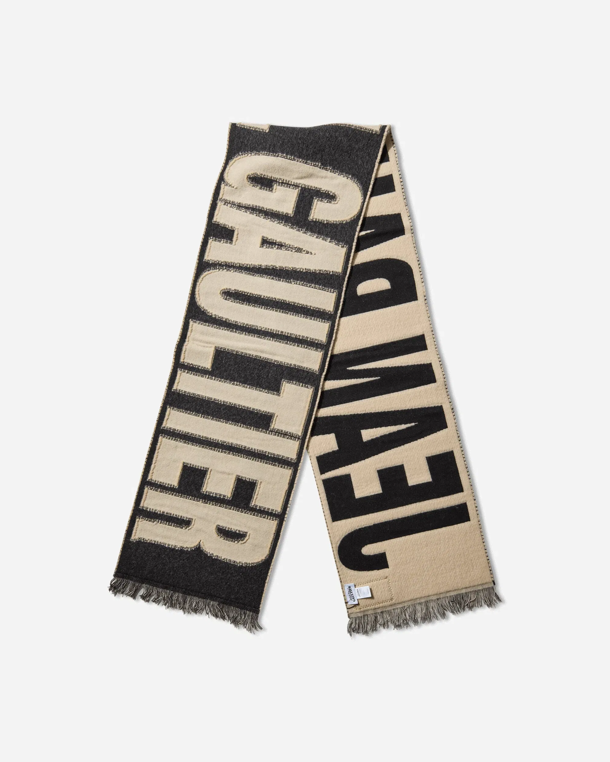Jean Paul Gaultier Oversized Logo Scarf Black