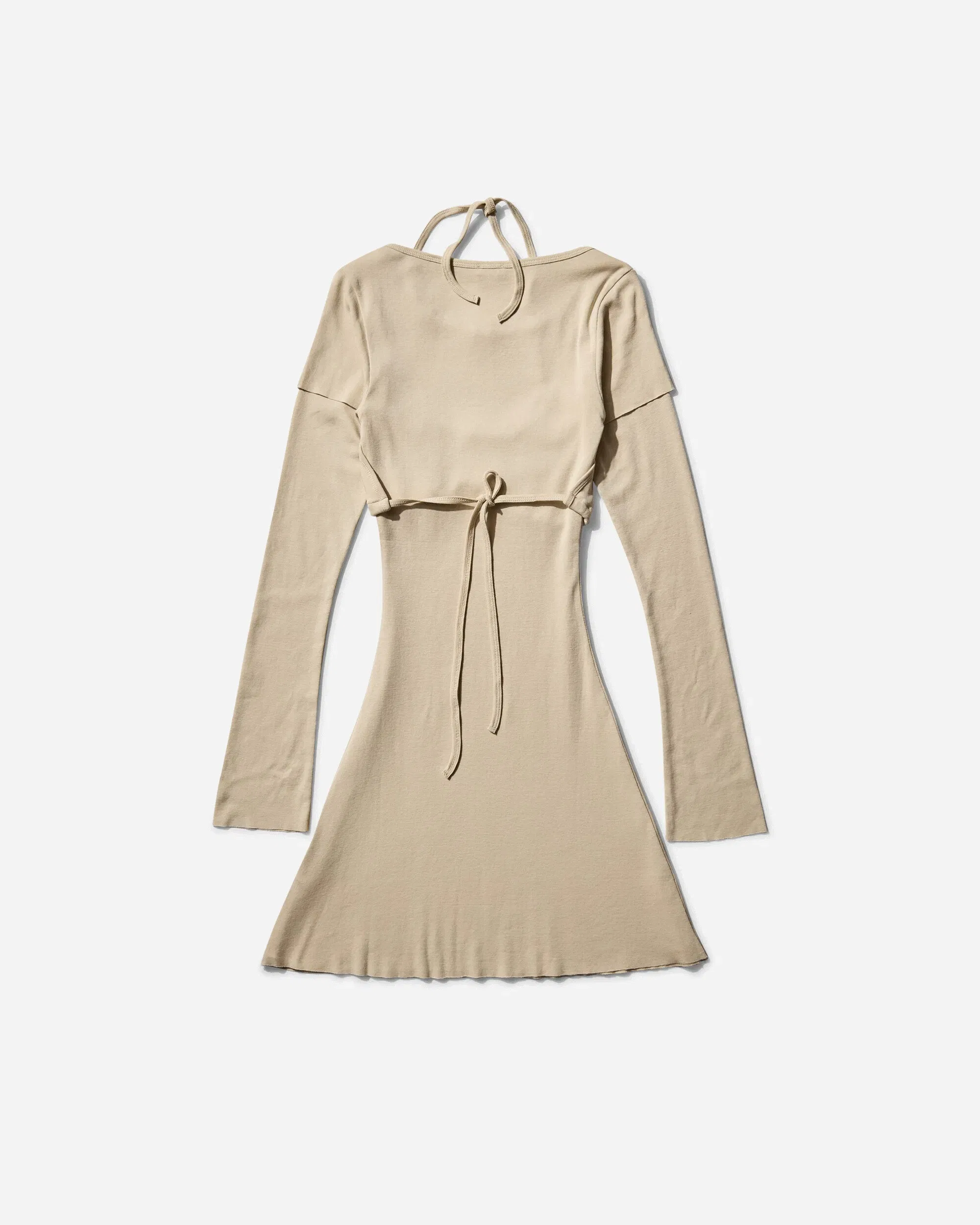 Abra Women's Overlayered Dress Beige