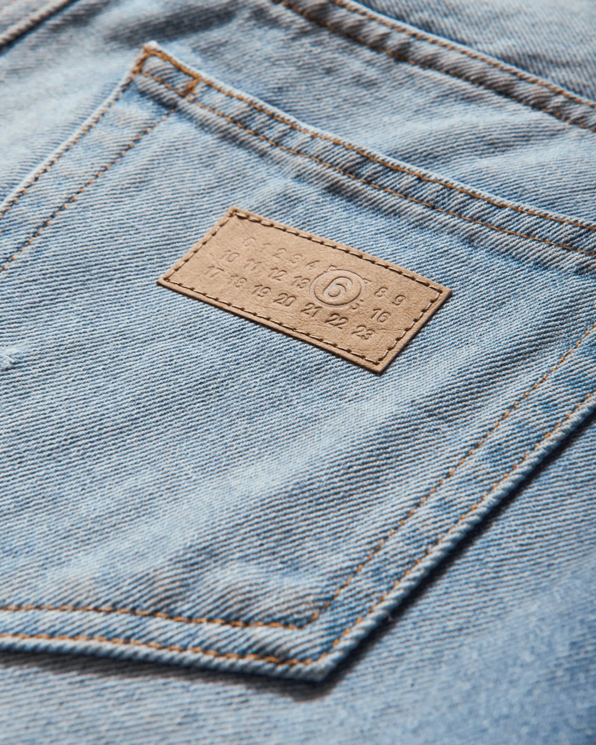 MM6 Maison Margiela Women's Distressed Denim Skirt Blue