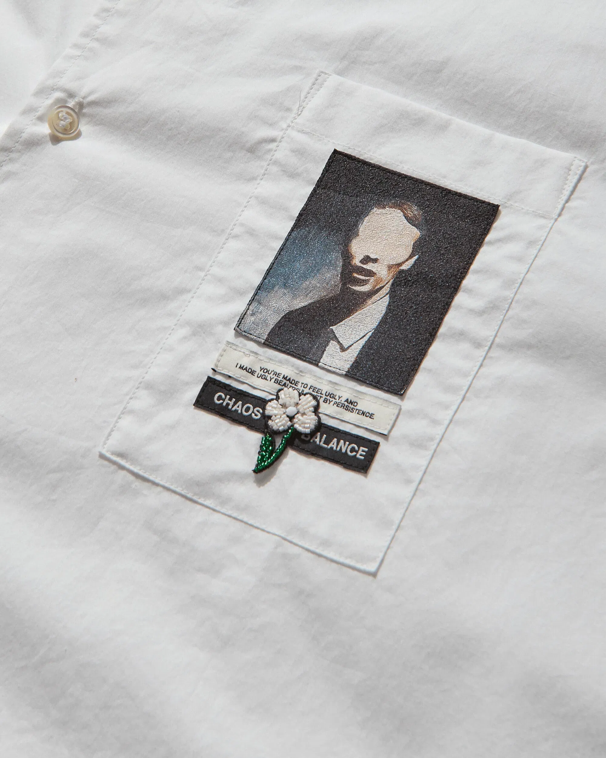Undercover Men's Cotton Typewriter Shirt White