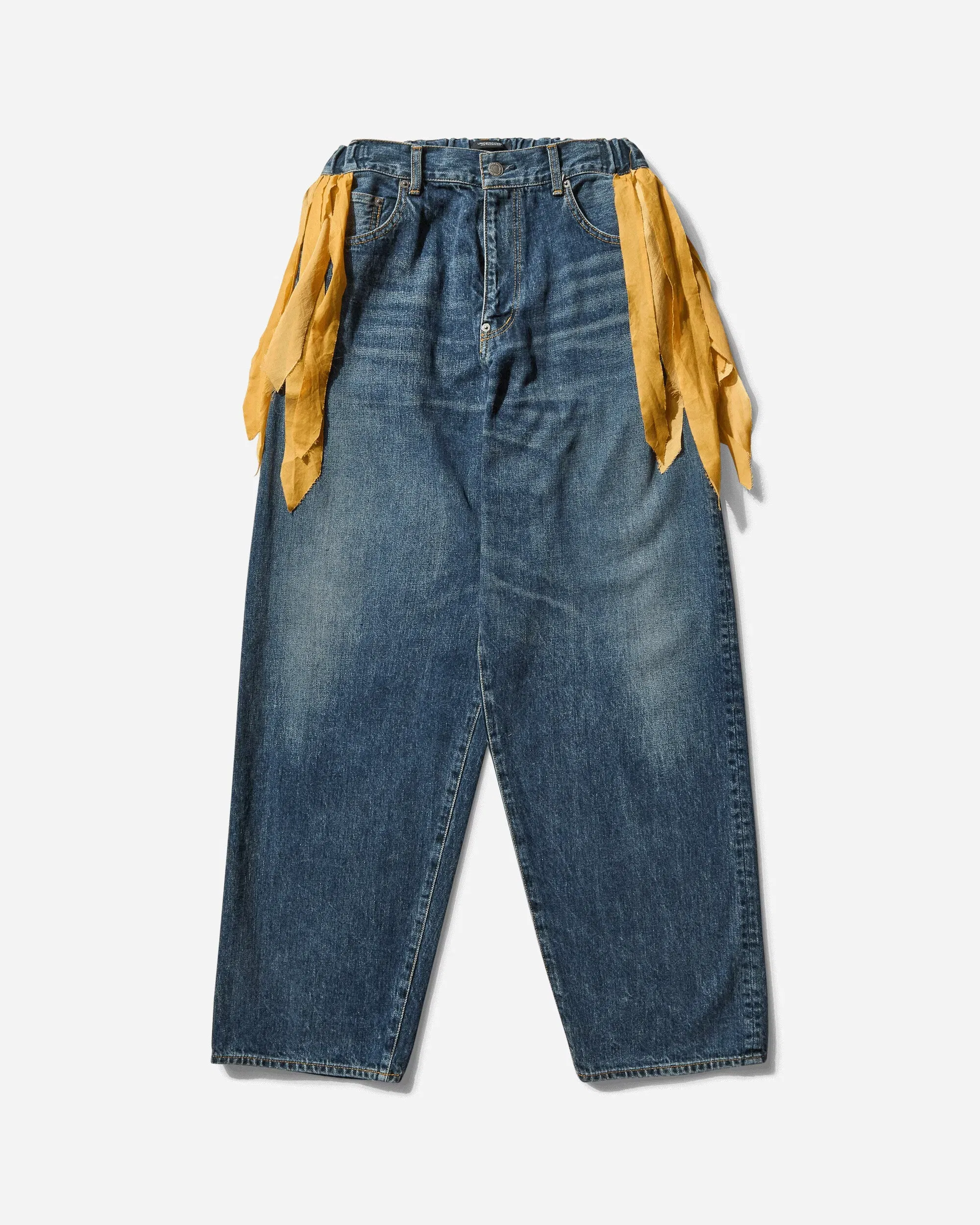 Undercover Women's Fringed Denim Pants Light Blue Indigo