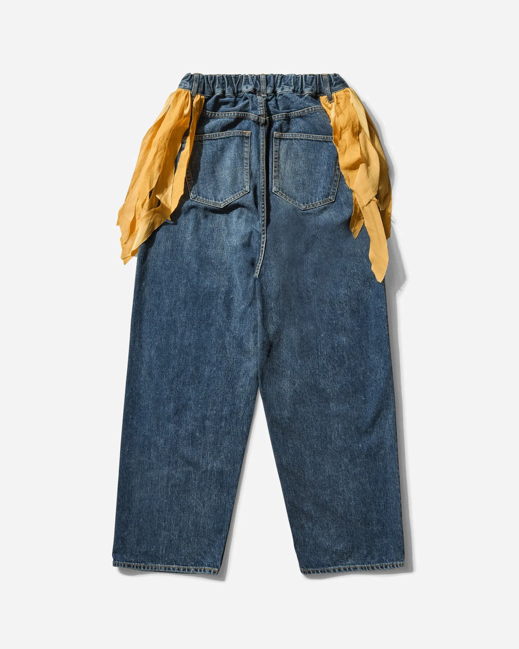 Undercover Women's Fringed Denim Pants Light Blue Indigo