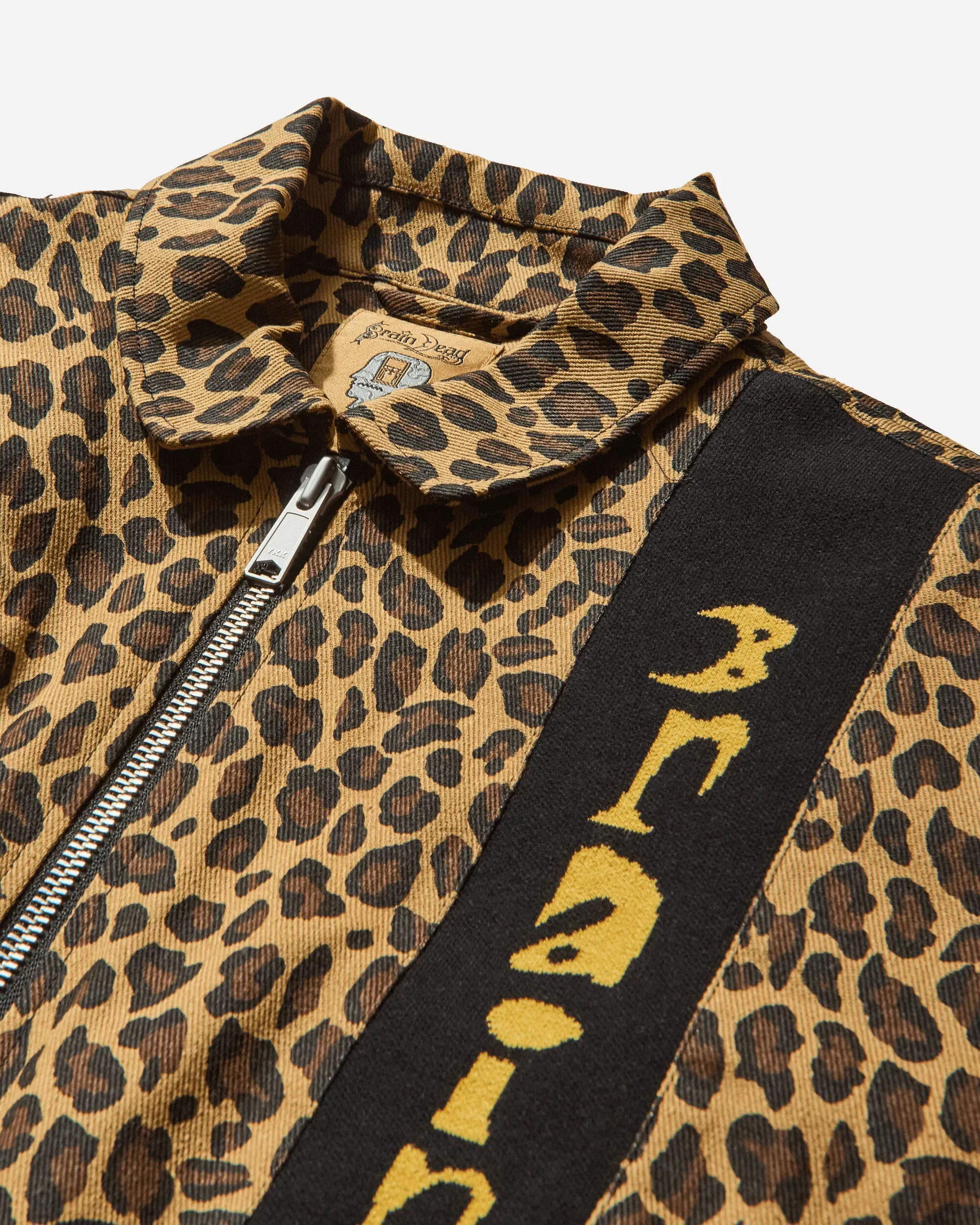 Brain Dead Men's Twill Flight Jacket Leopard