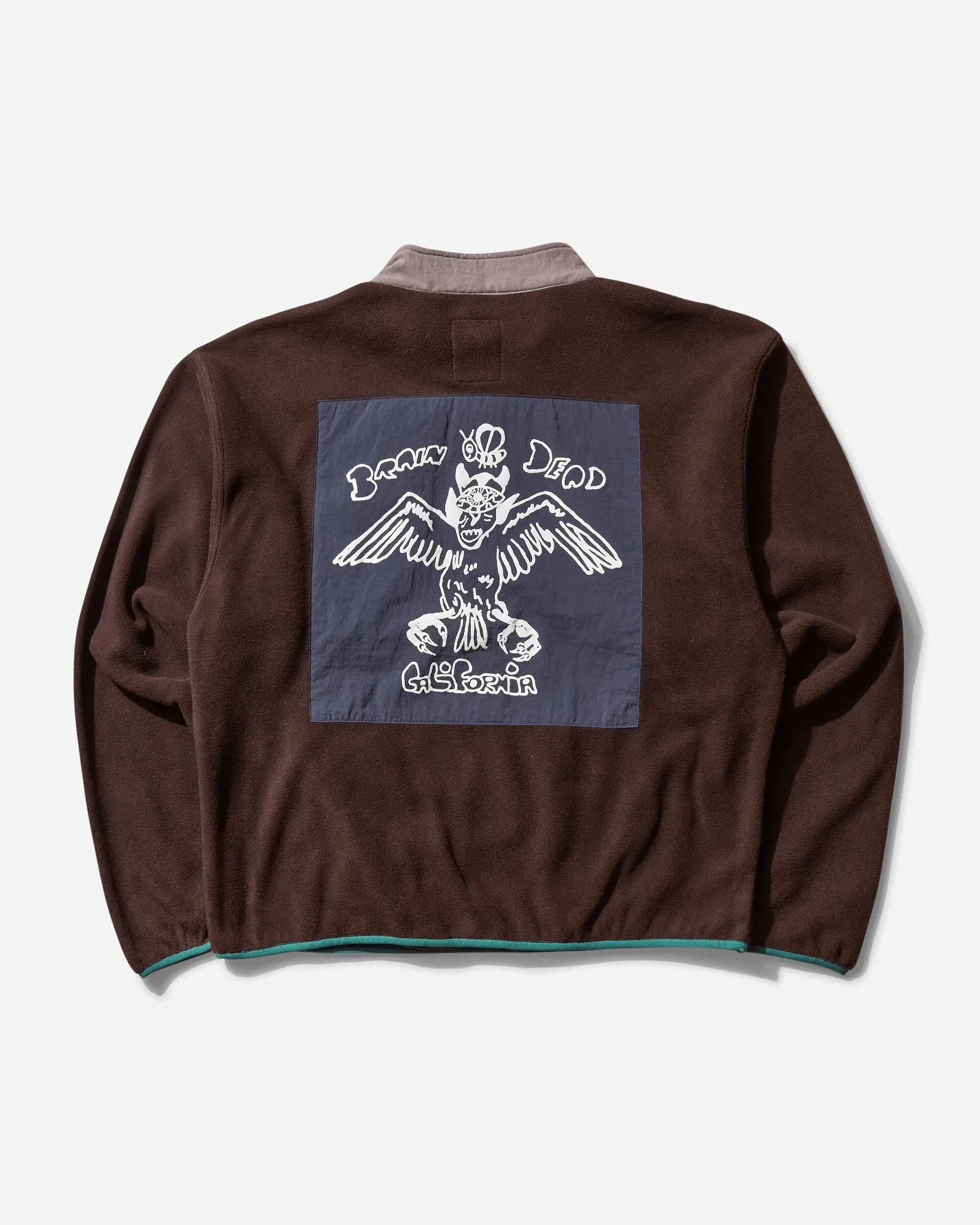 Brain Dead Men's Equipment Fleece Pullover Brown