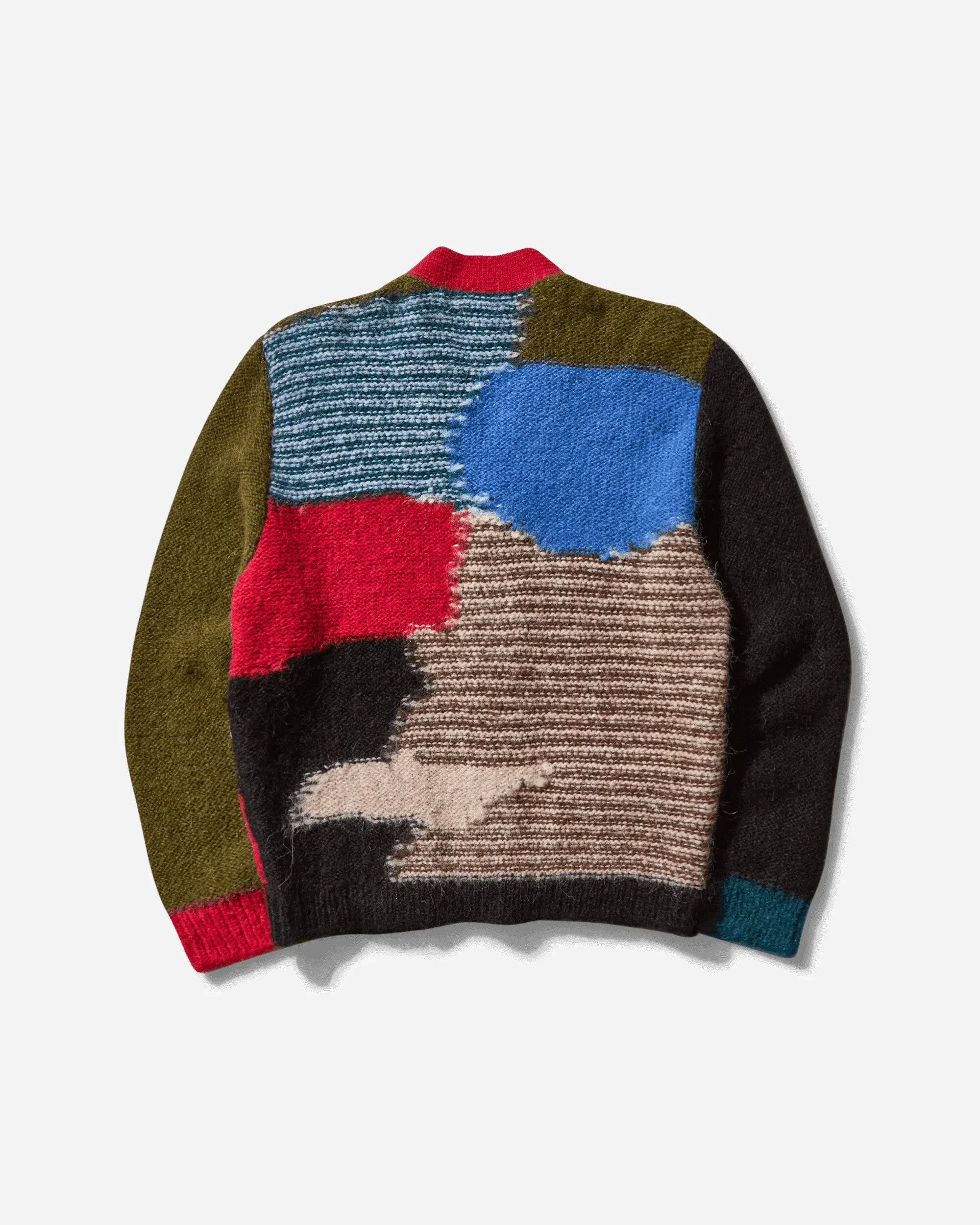 Brain Dead Men's Mix Pattern Cardigan Olive