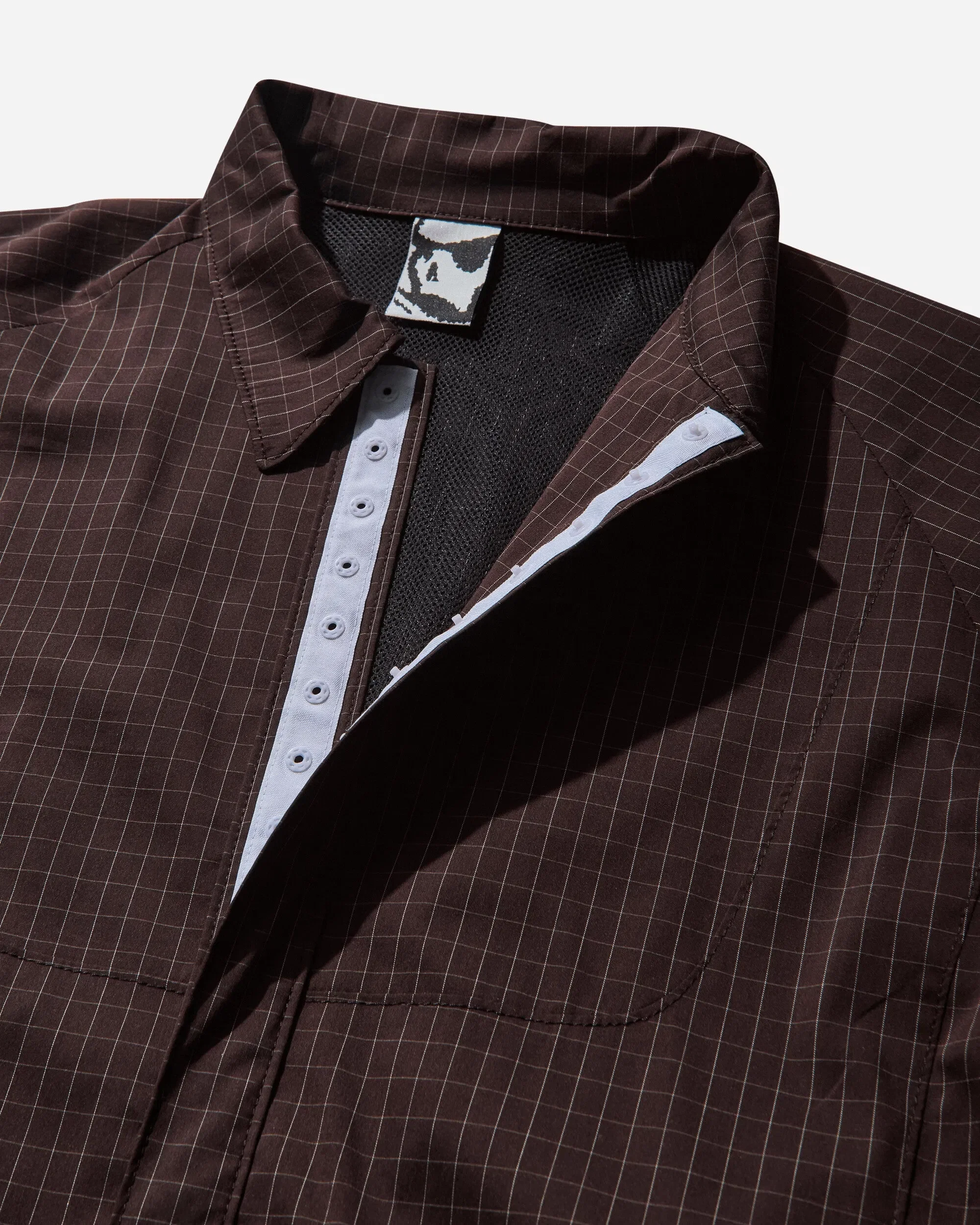 GR10K Men's Bilitis Check Shirt Chocolate Brown