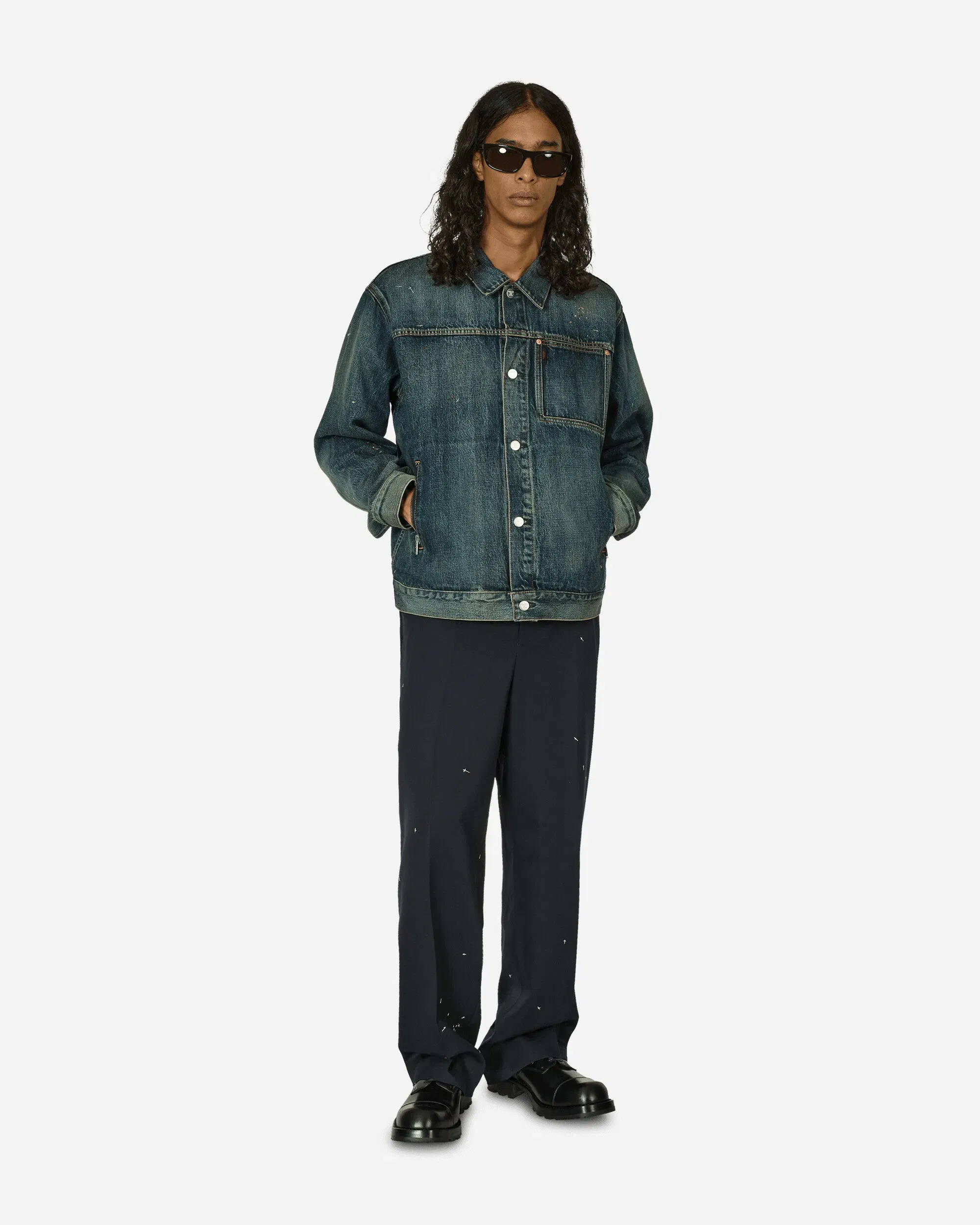 Undercover Pleated Pants Dark Navy